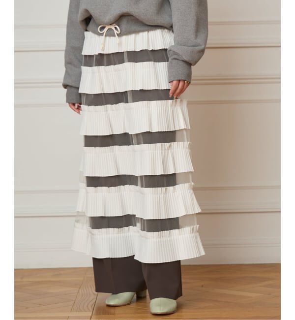 IENA LA BOUCLE「IENA LA BOUCLE ダンダンプリーツスカート」|スカート|