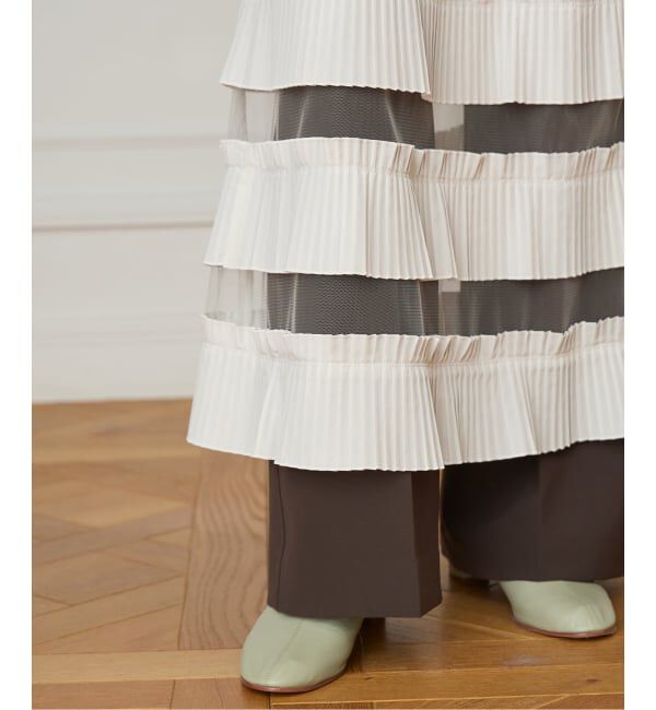 IENA LA BOUCLE「IENA LA BOUCLE ダンダンプリーツスカート」|スカート|