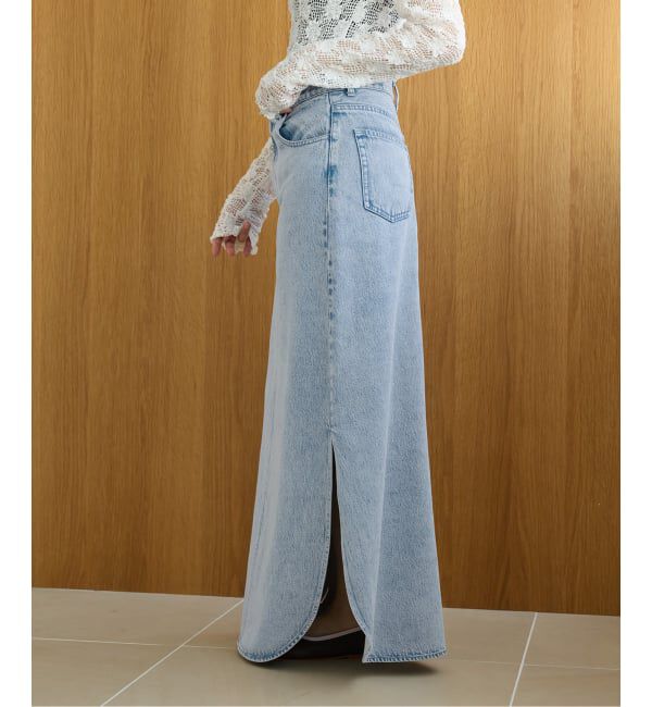 IENA LA BOUCLE「IENA LA BOUCLE ソフトデニムスリットスカート」|スカート|