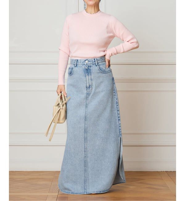 IENA LA BOUCLE「IENA LA BOUCLE ソフトデニムスリットスカート」|スカート|