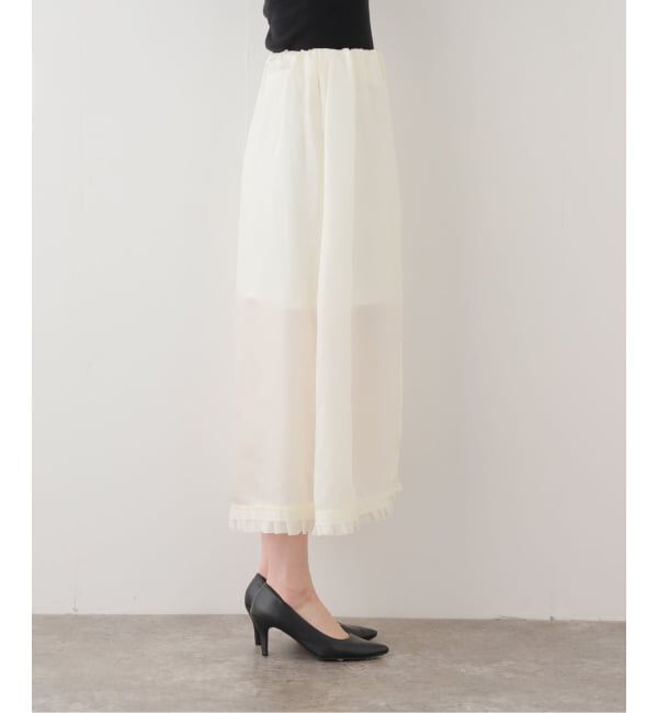 journal standard L'essage「【JANE SMITH/ジェーンスミス】WASHED CUPRO FRILL SLIT SKIRT：スカート」|スカート|