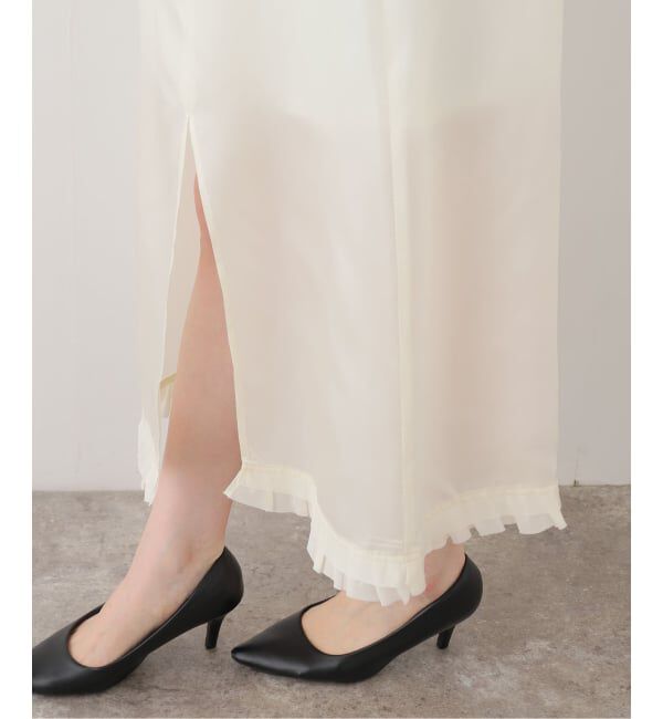 journal standard L'essage「【JANE SMITH/ジェーンスミス】WASHED CUPRO FRILL SLIT SKIRT：スカート」|スカート|
