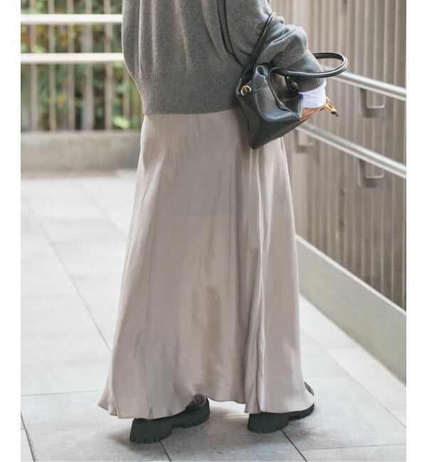 Spick and Span「《追加》ウォッシャブルキュプラフレアスカート」|スカート|