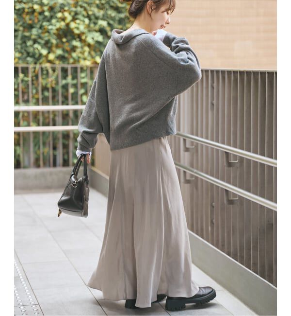 Spick and Span「《追加》ウォッシャブルキュプラフレアスカート」|スカート|