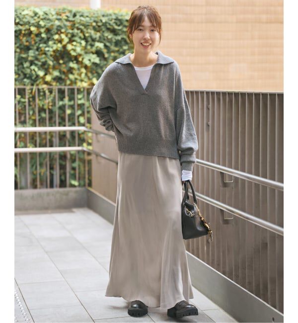 Spick and Span「《追加》ウォッシャブルキュプラフレアスカート」|スカート|