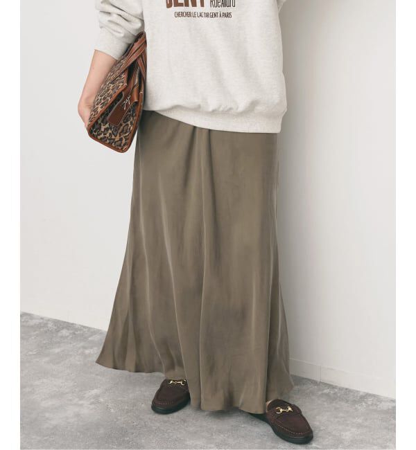 Spick and Span「《追加》ウォッシャブルキュプラフレアスカート」|スカート|