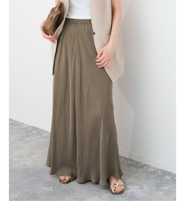 Spick and Span「《追加》ウォッシャブルキュプラフレアスカート」|スカート|