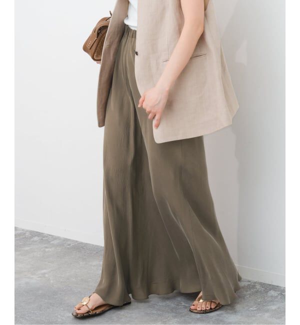 Spick and Span「《追加》ウォッシャブルキュプラフレアスカート」|スカート|