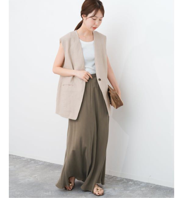 Spick and Span「《追加》ウォッシャブルキュプラフレアスカート」|スカート|