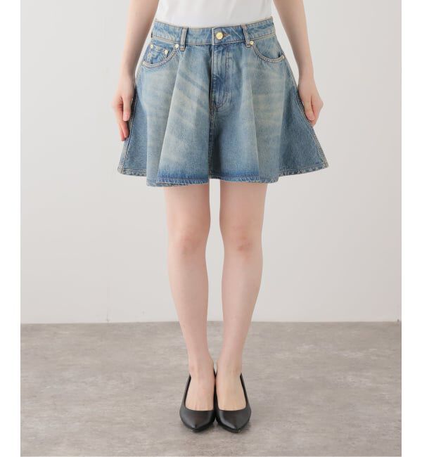 U by SPICK&SPAN「GANNI / ガニー Tint Rigid Denim Mini Skirt」|スカート|