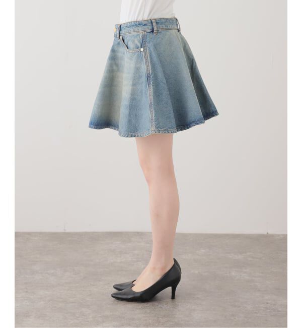 U by SPICK&SPAN「GANNI / ガニー Tint Rigid Denim Mini Skirt」|スカート|
