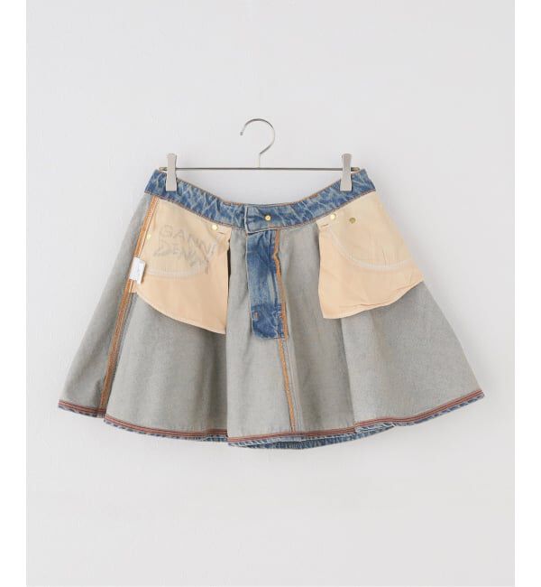 U by SPICK&SPAN「GANNI / ガニー Tint Rigid Denim Mini Skirt」|スカート|