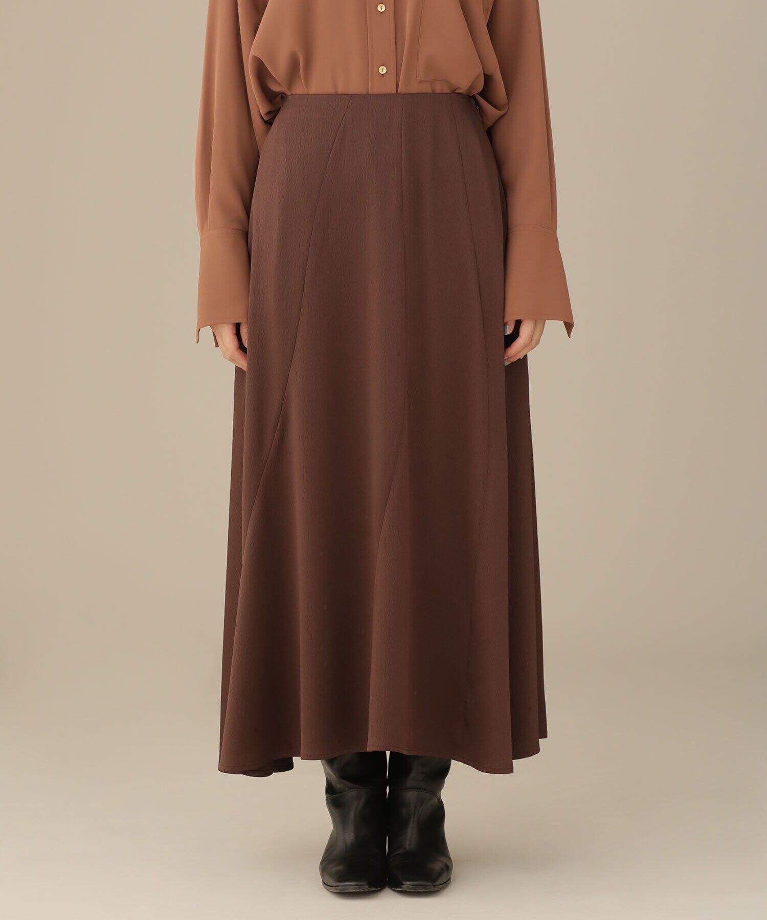 nano･universe「LB.03/エスカルゴ切り替えサテンスカート」|スカート|