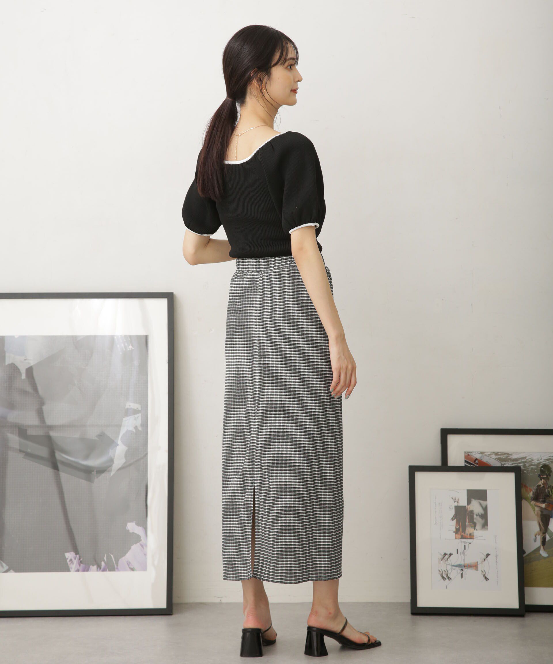 nano･universe「LB.04/カットジャガードスカート (セットアップ可)」|スカート|