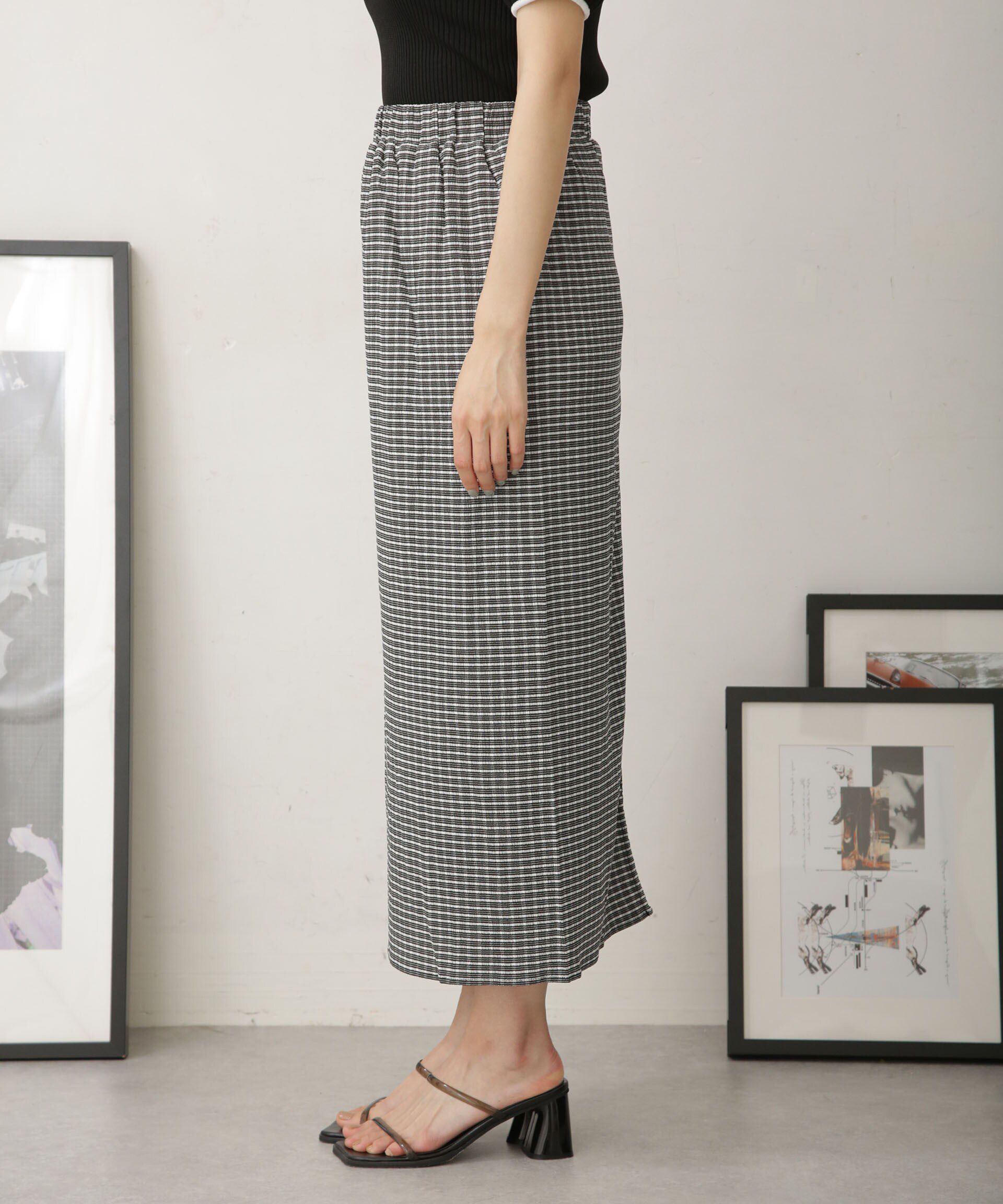 nano･universe「LB.04/カットジャガードスカート (セットアップ可)」|スカート|