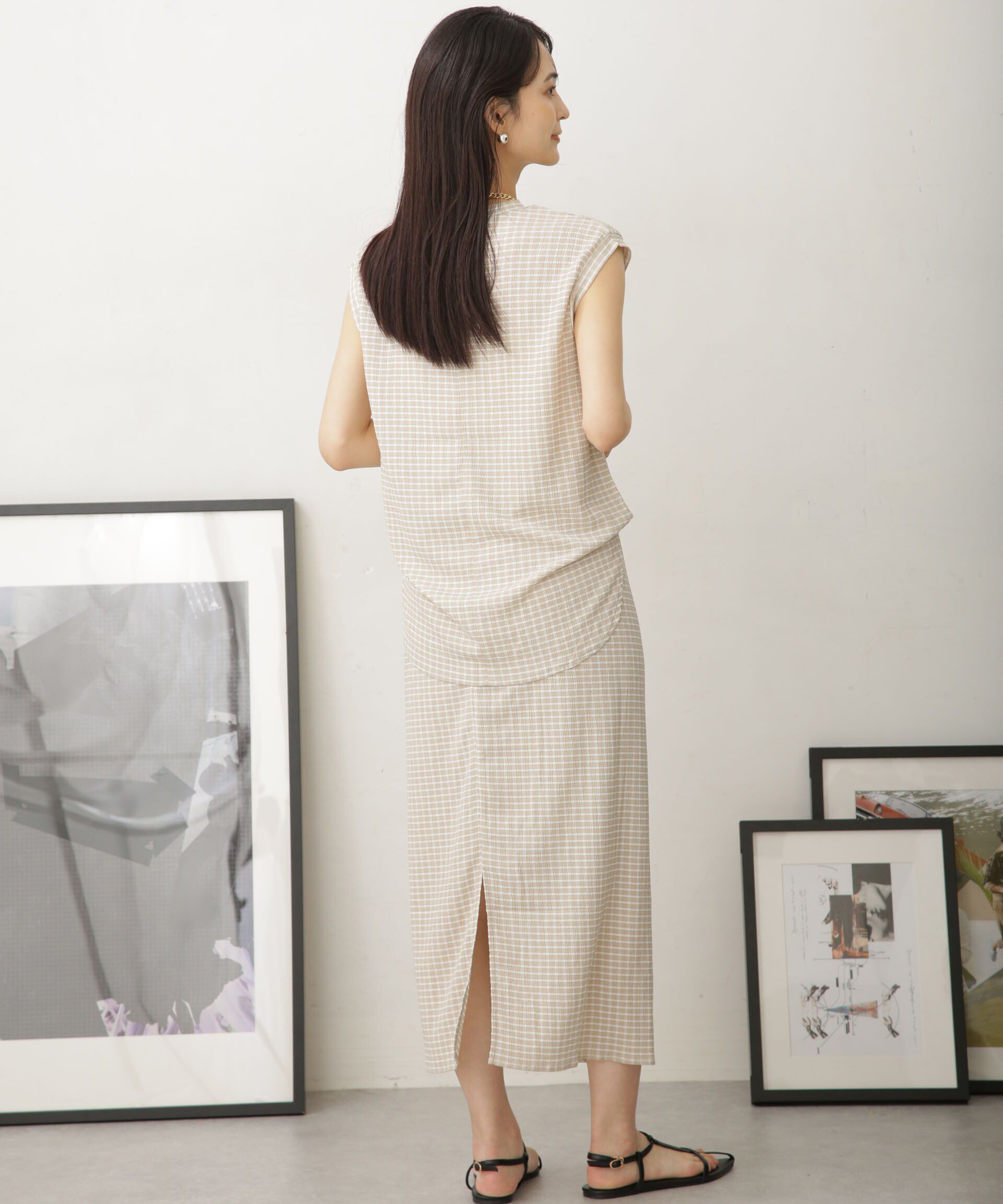 nano･universe「LB.04/カットジャガードスカート (セットアップ可)」|スカート|