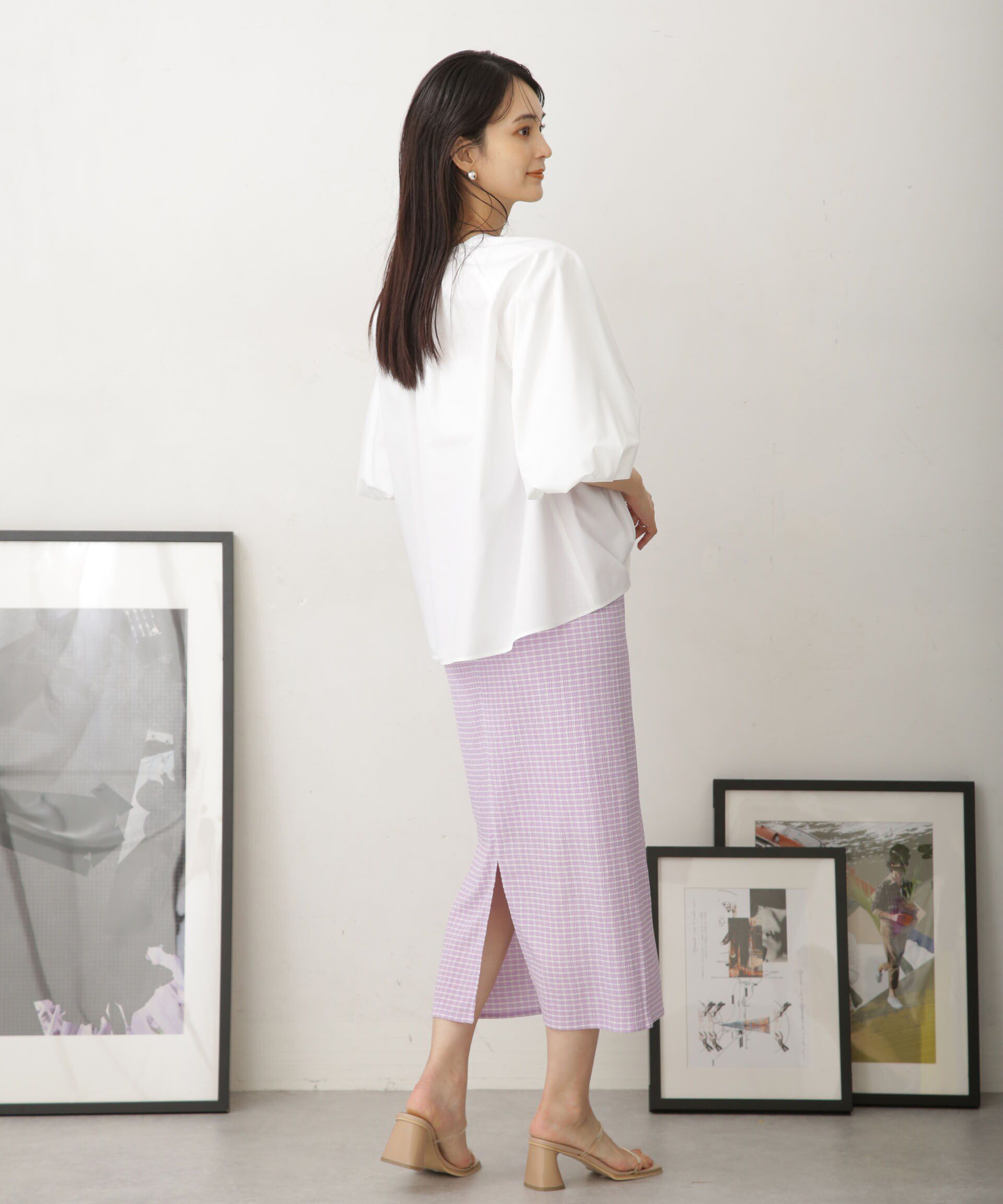 nano･universe「LB.04/カットジャガードスカート (セットアップ可)」|スカート|