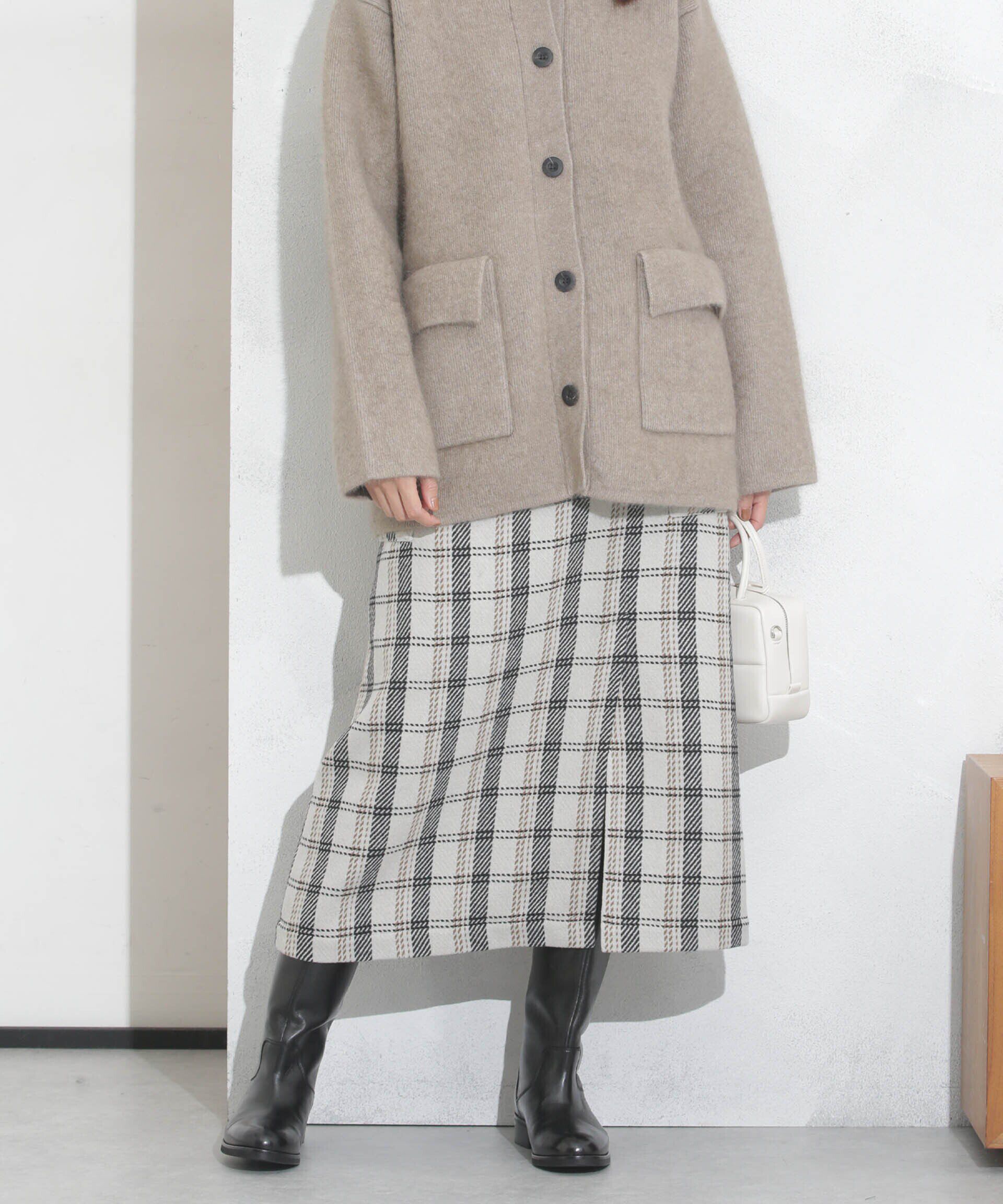 nano･universe「ポケットチェックスカート」|スカート|