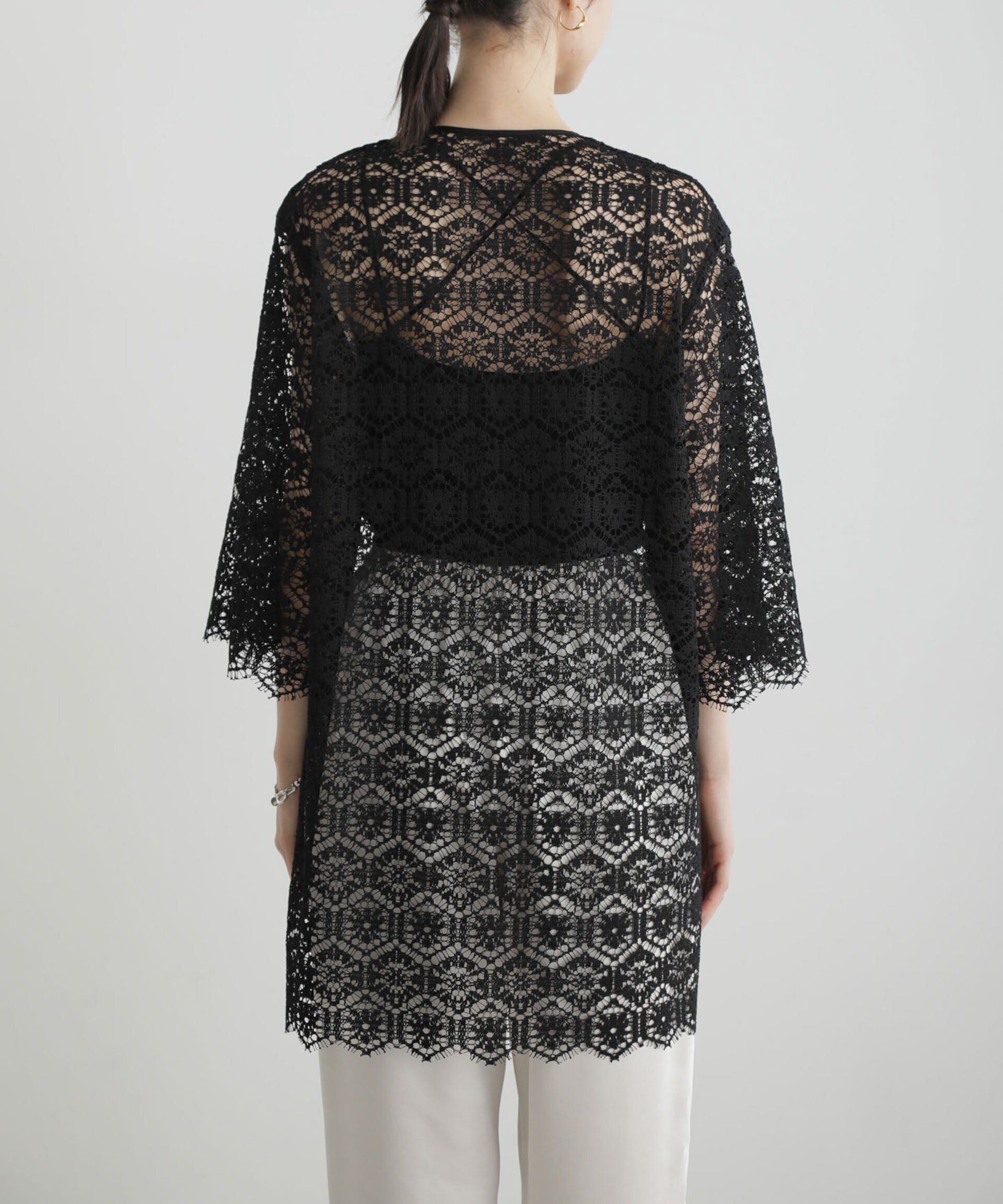 nano･universe「クロシェタイルレースチュニックブラウス(セットアップ可)」|シャツ・ブラウス|