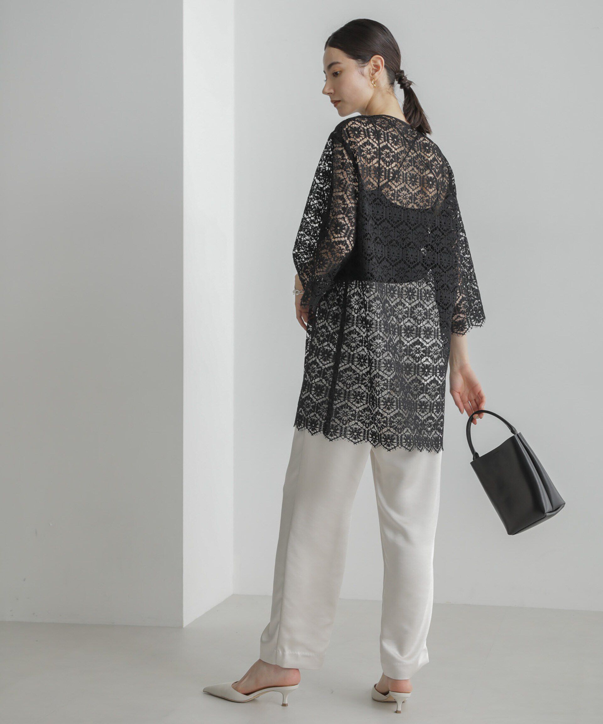 nano･universe「クロシェタイルレースチュニックブラウス(セットアップ可)」|シャツ・ブラウス|