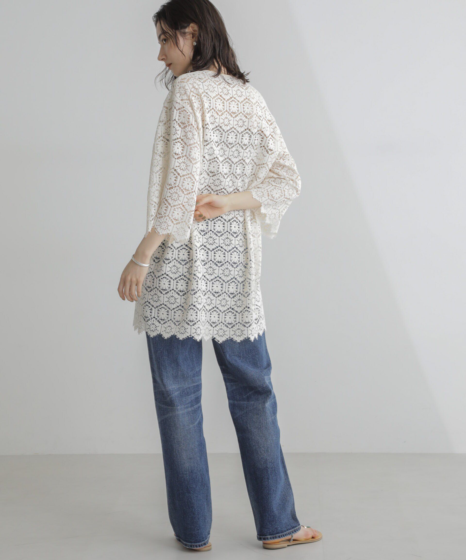 nano･universe「クロシェタイルレースチュニックブラウス(セットアップ可)」|シャツ・ブラウス|