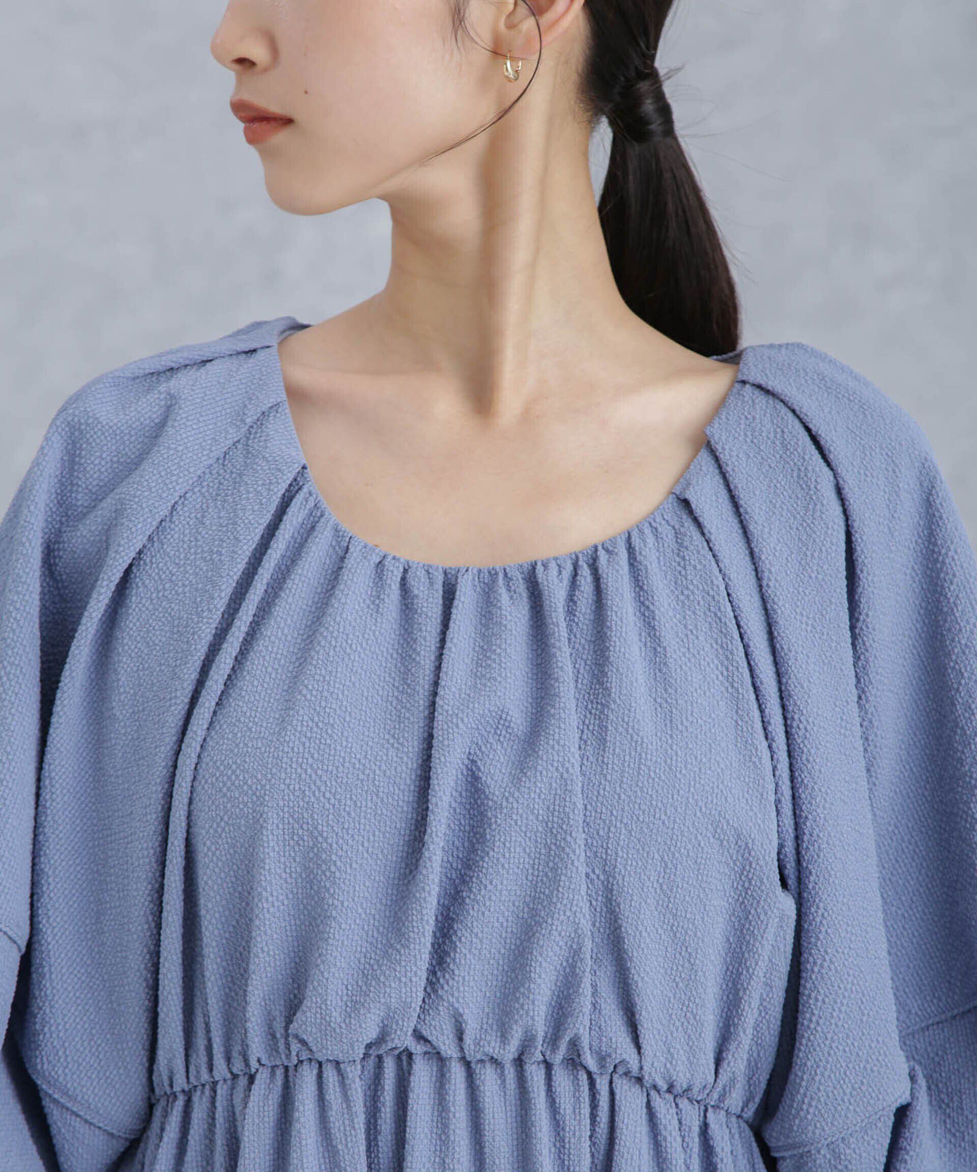 nano･universe「マイクロサッカーボリュームスリーブワンピース」|ワンピース|