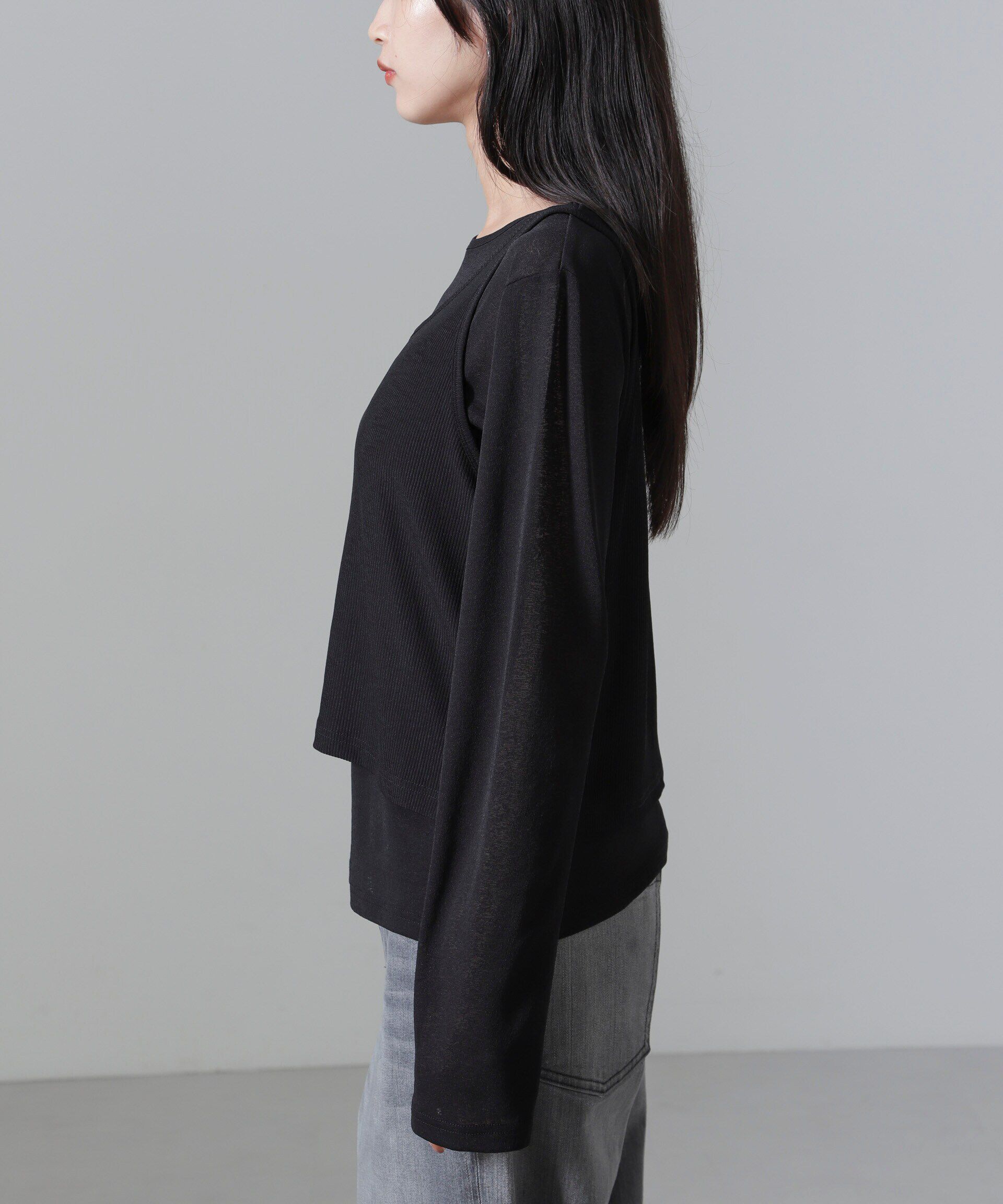 nano･universe「シアーレイヤードアンサンブルカットトップス」|Tシャツ・カットソー|