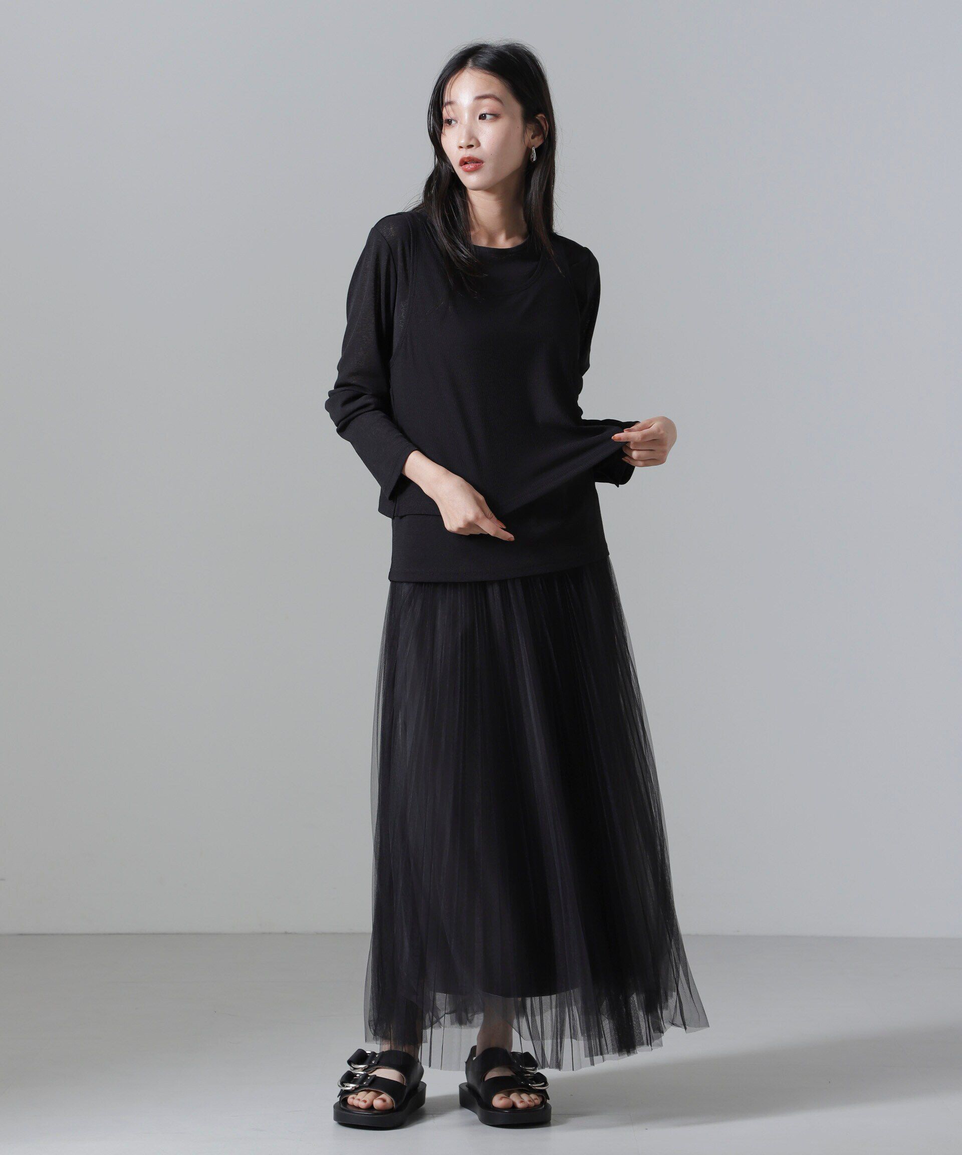 nano･universe「シアーレイヤードアンサンブルカットトップス」|Tシャツ・カットソー|