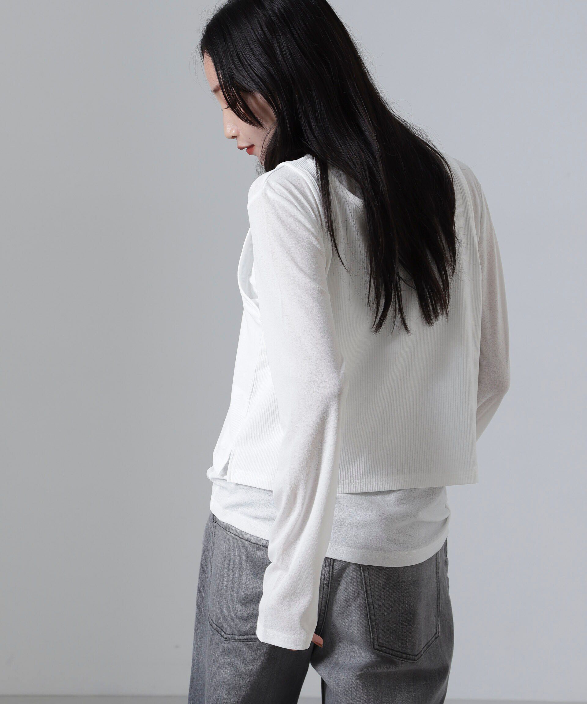 nano･universe「シアーレイヤードアンサンブルカットトップス」|Tシャツ・カットソー|