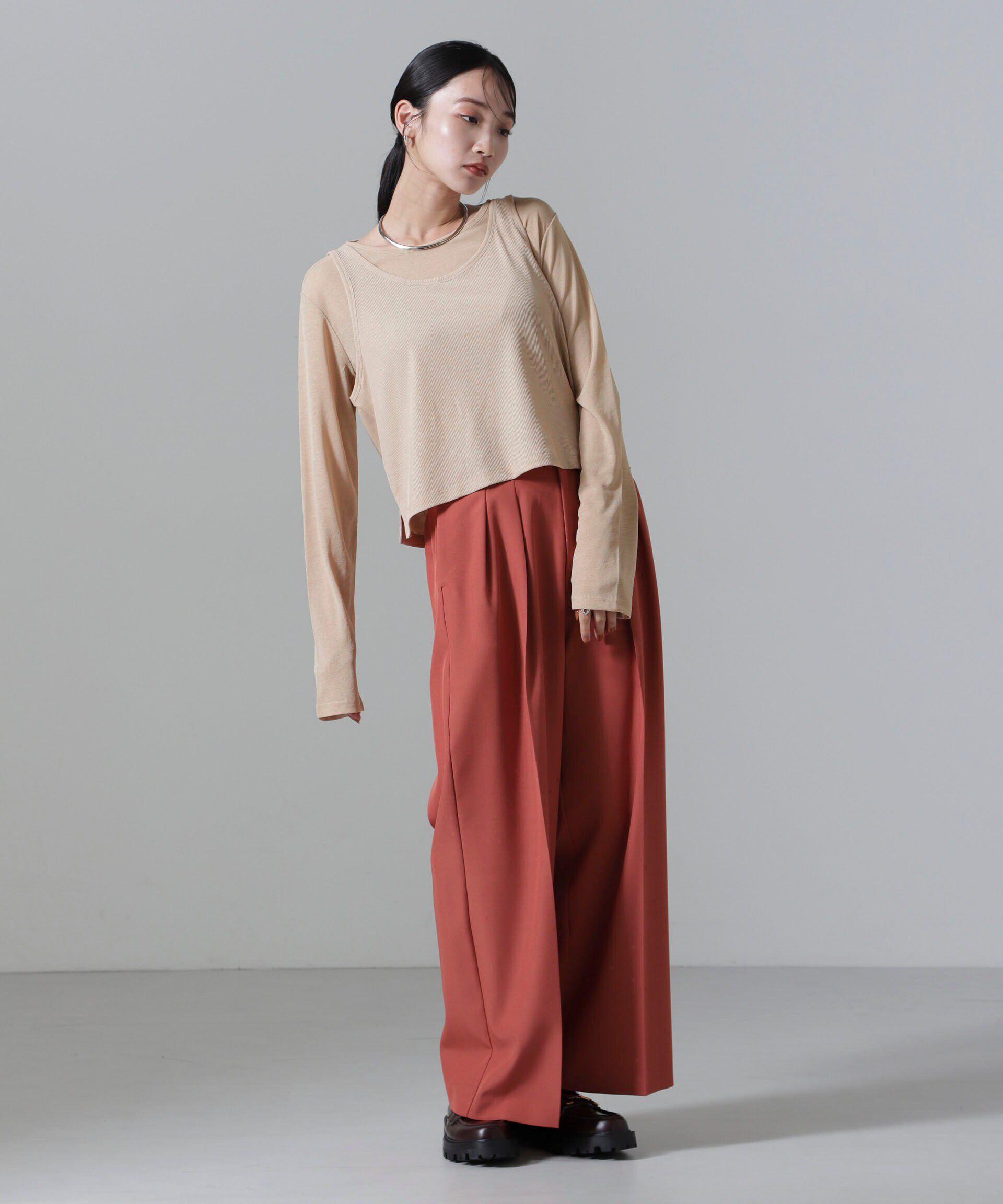 nano･universe「シアーレイヤードアンサンブルカットトップス」|Tシャツ・カットソー|