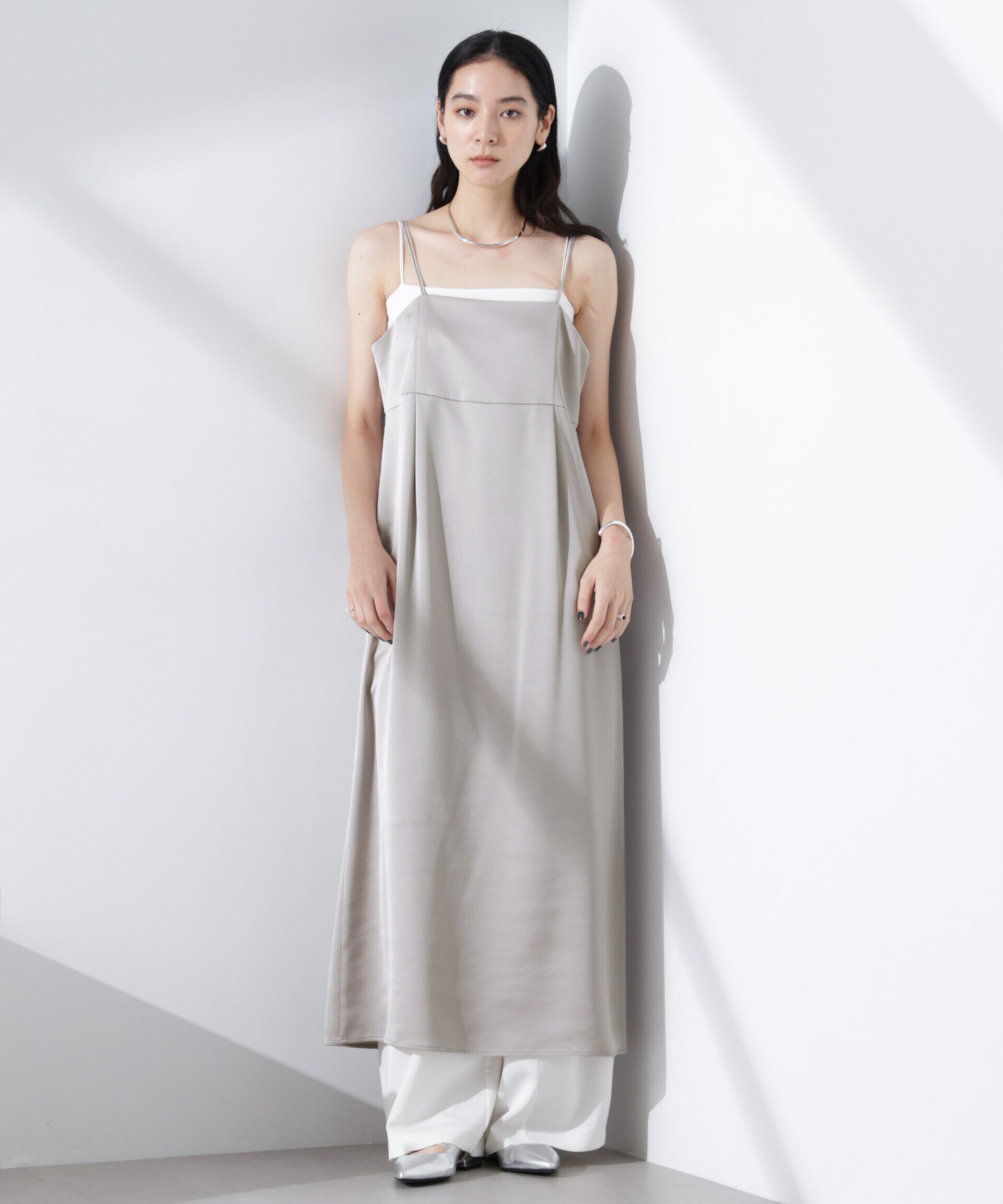 nano･universe「サテンキャミワンピース」|ワンピース|