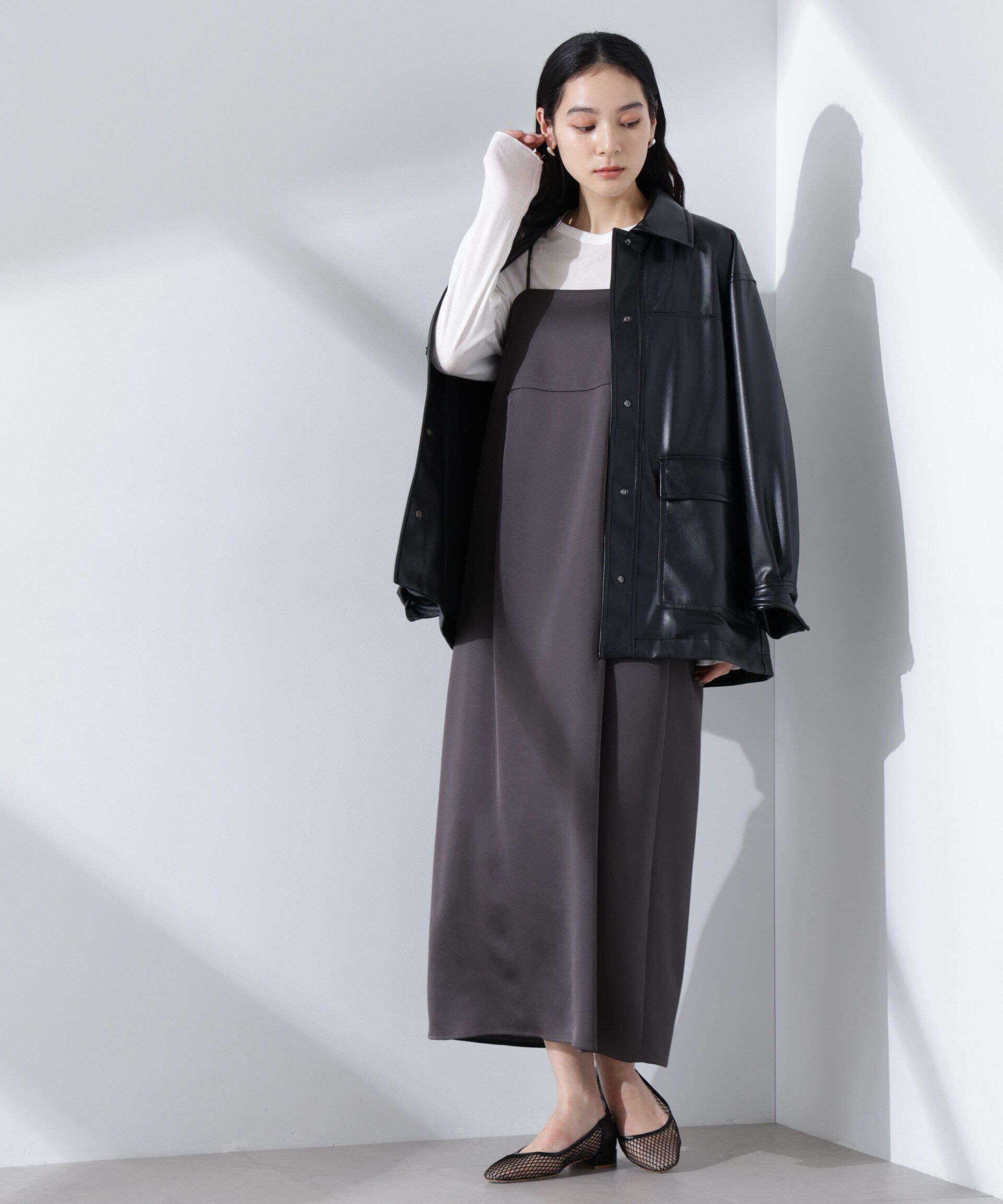 nano･universe「サテンキャミワンピース」|ワンピース|