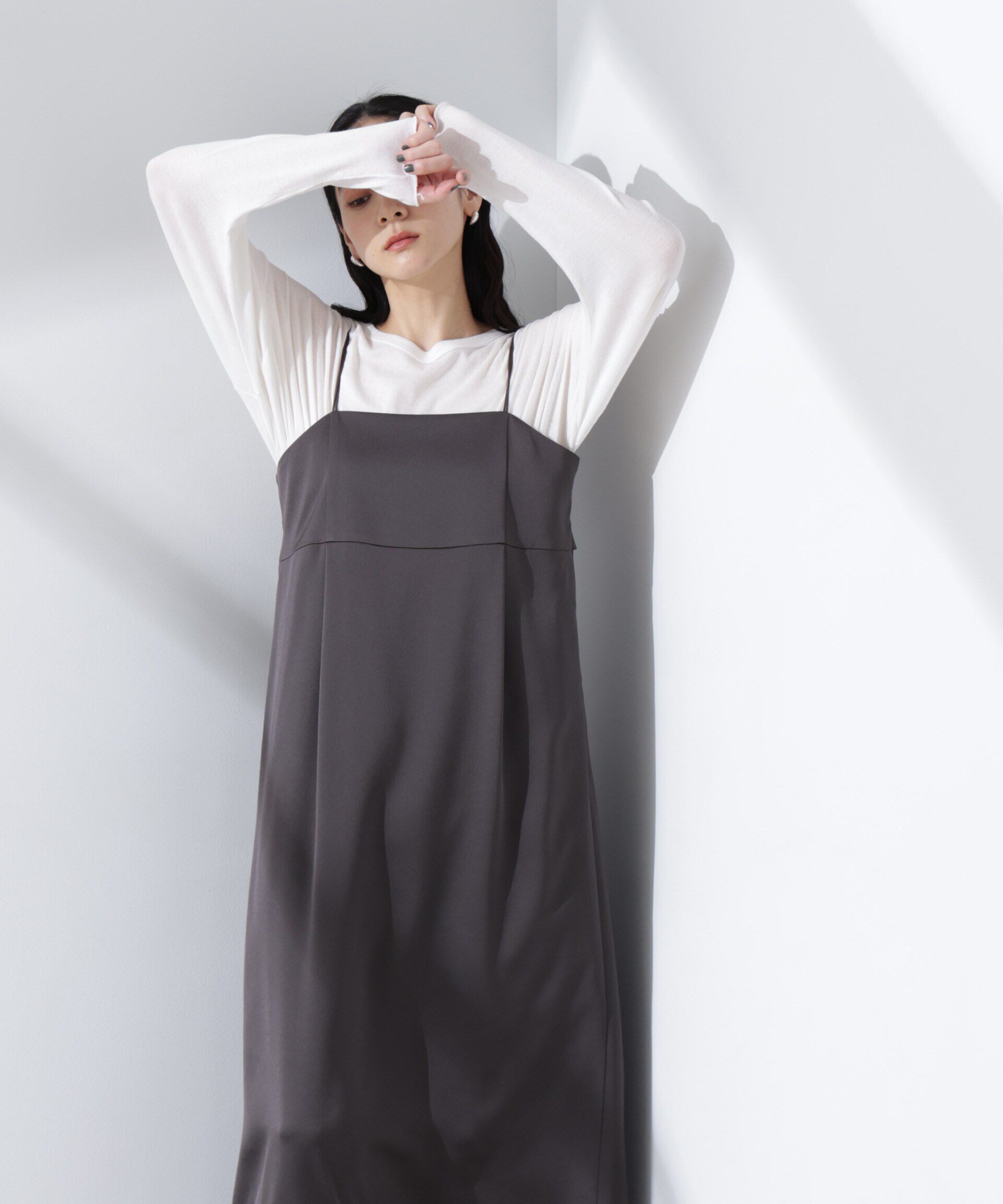 nano･universe「サテンキャミワンピース」|ワンピース|