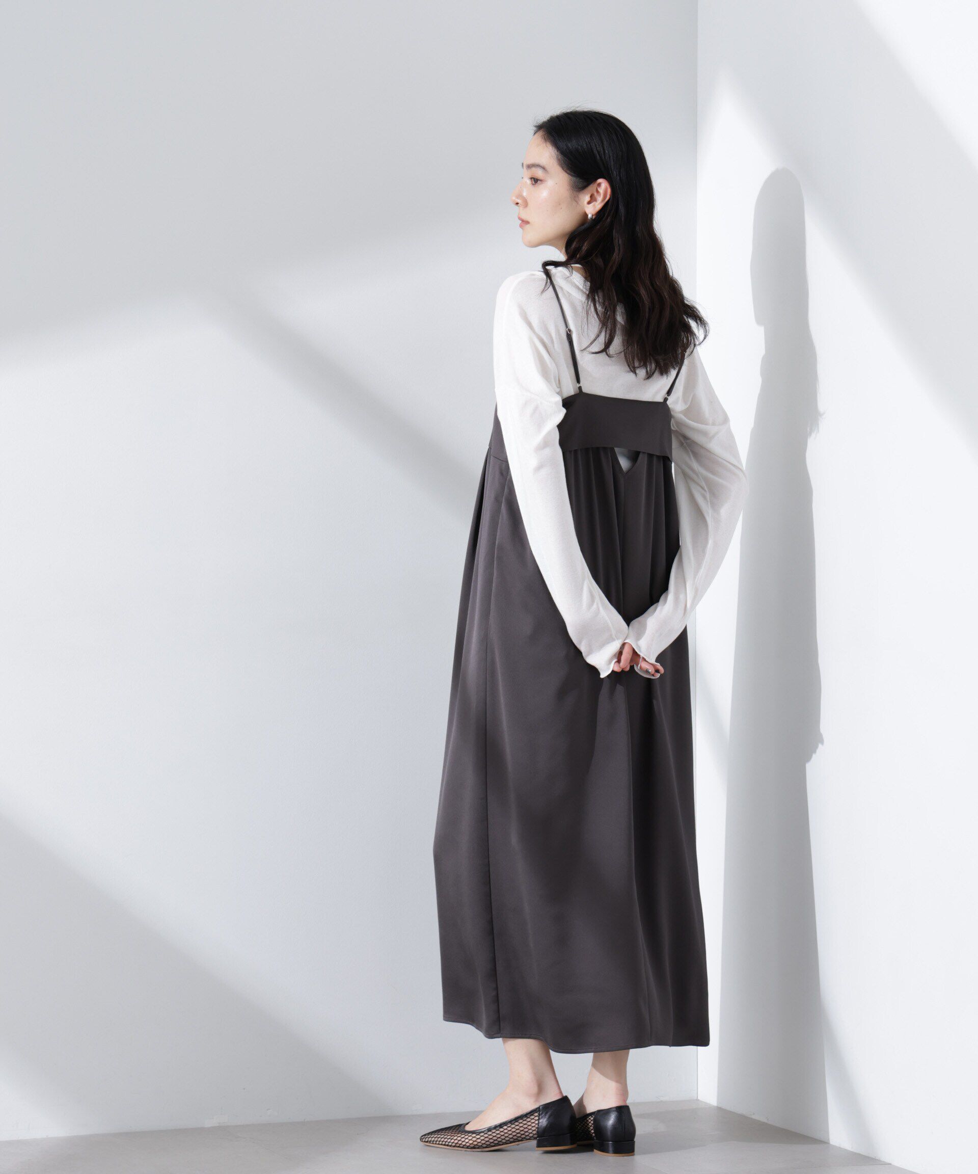 nano･universe「サテンキャミワンピース」|ワンピース|