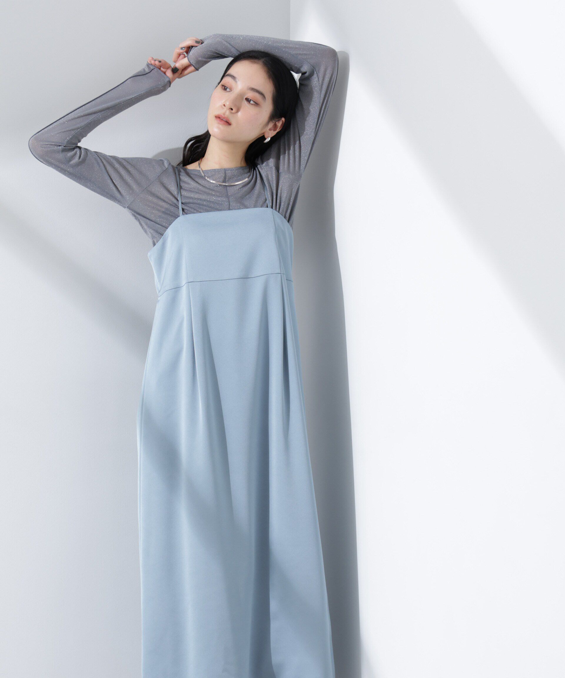 nano･universe「サテンキャミワンピース」|ワンピース|