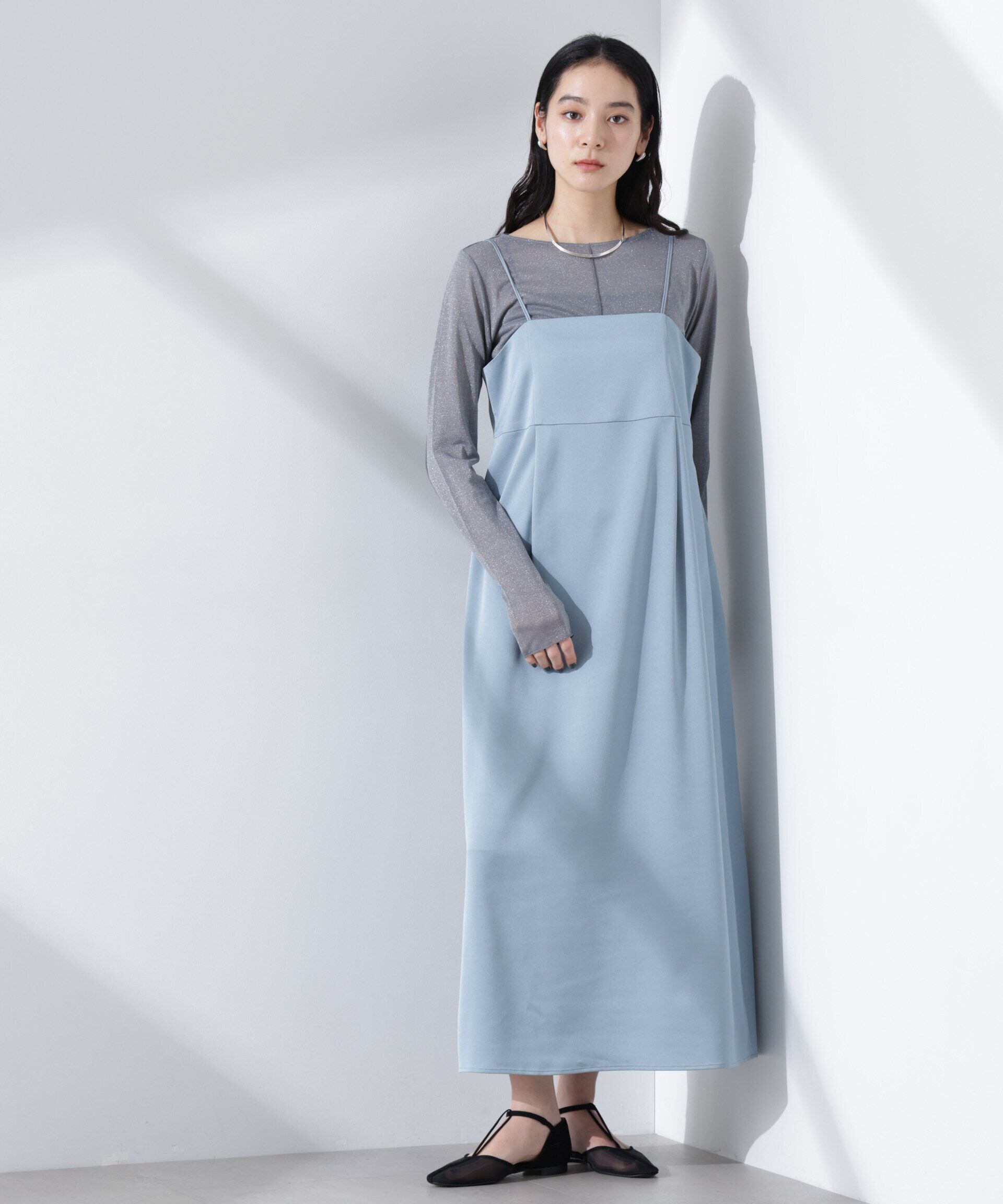 nano･universe「サテンキャミワンピース」|ワンピース|