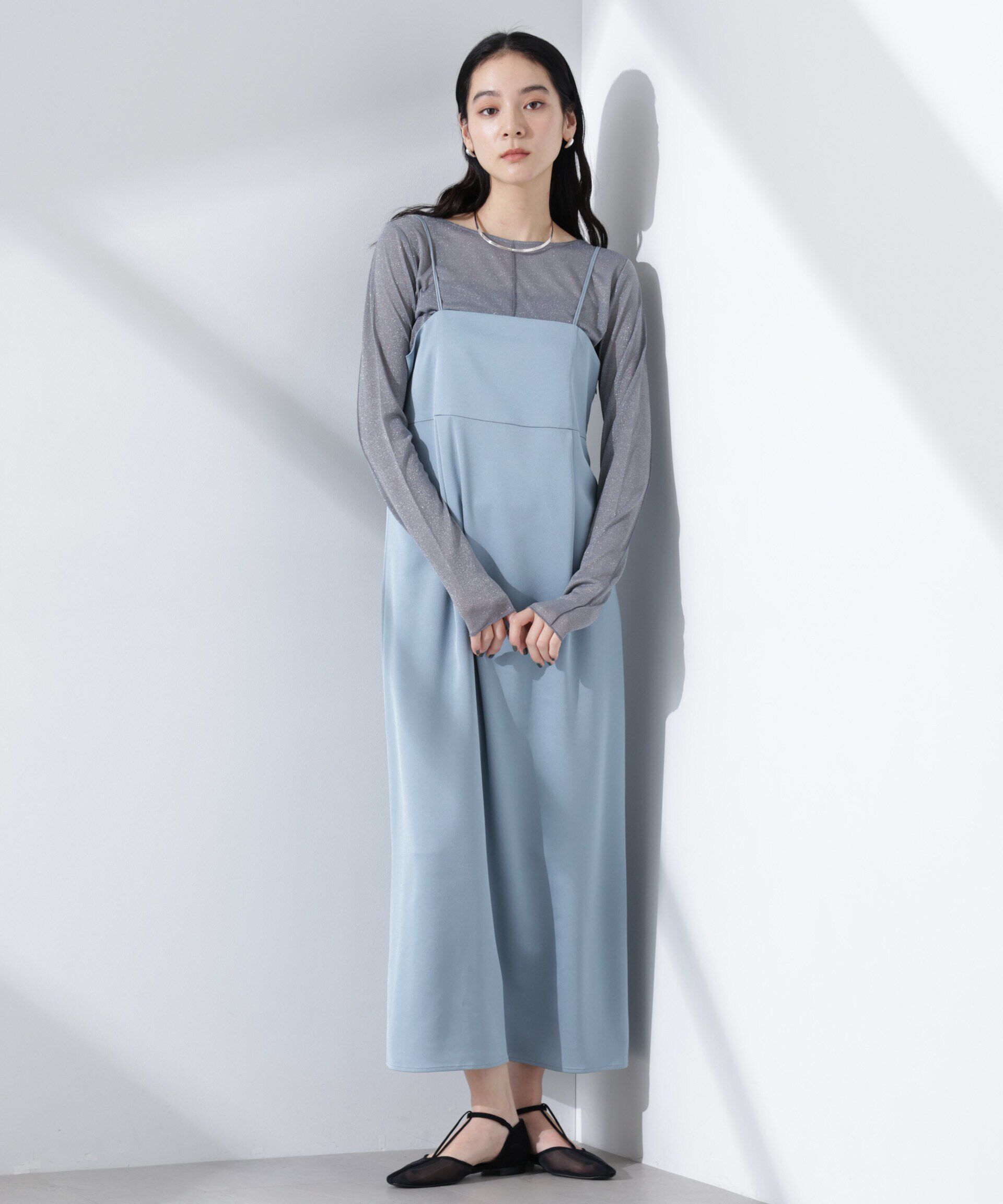 nano･universe「サテンキャミワンピース」|ワンピース|