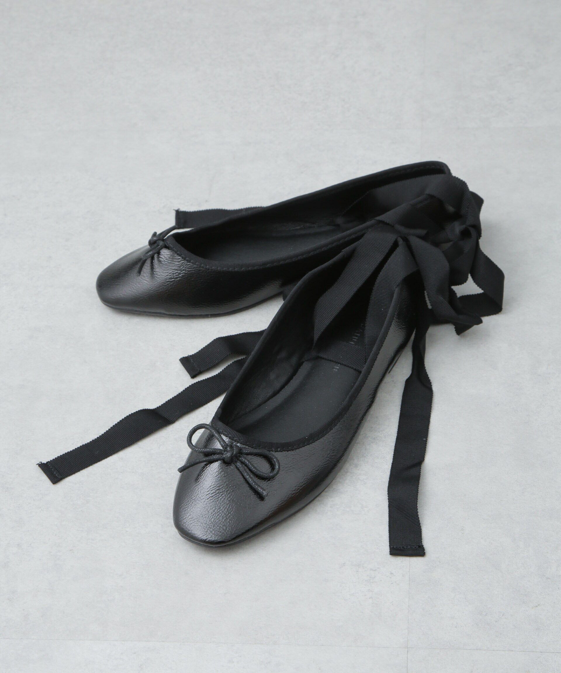 nano･universe「リボン付ラウンドトゥバレエシューズ」|ビジネス・ドレスシューズ|