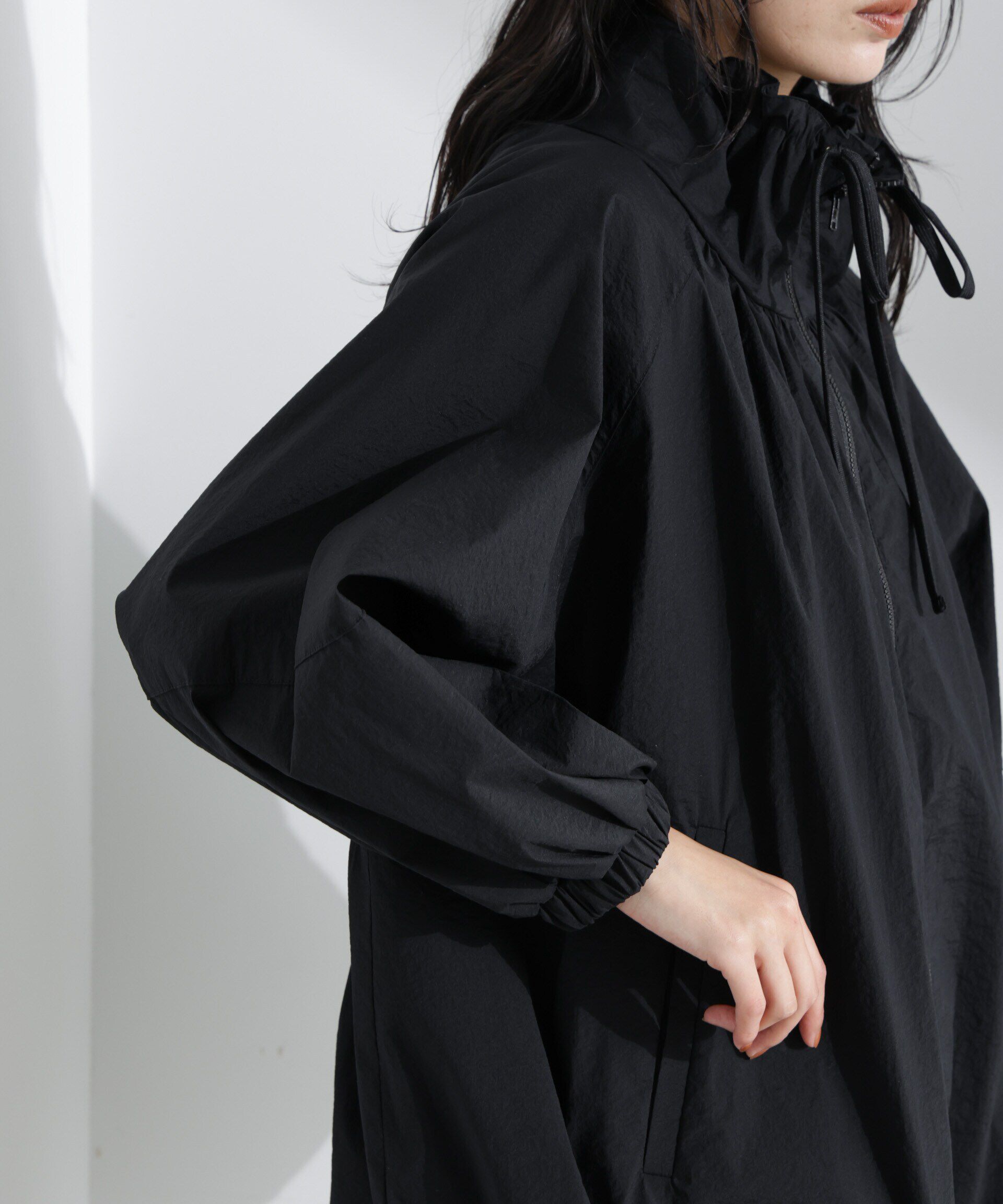 nano･universe「ナイロンワッシャーオーバーサイズライトブルゾン」|ブルゾン・スタジャン|