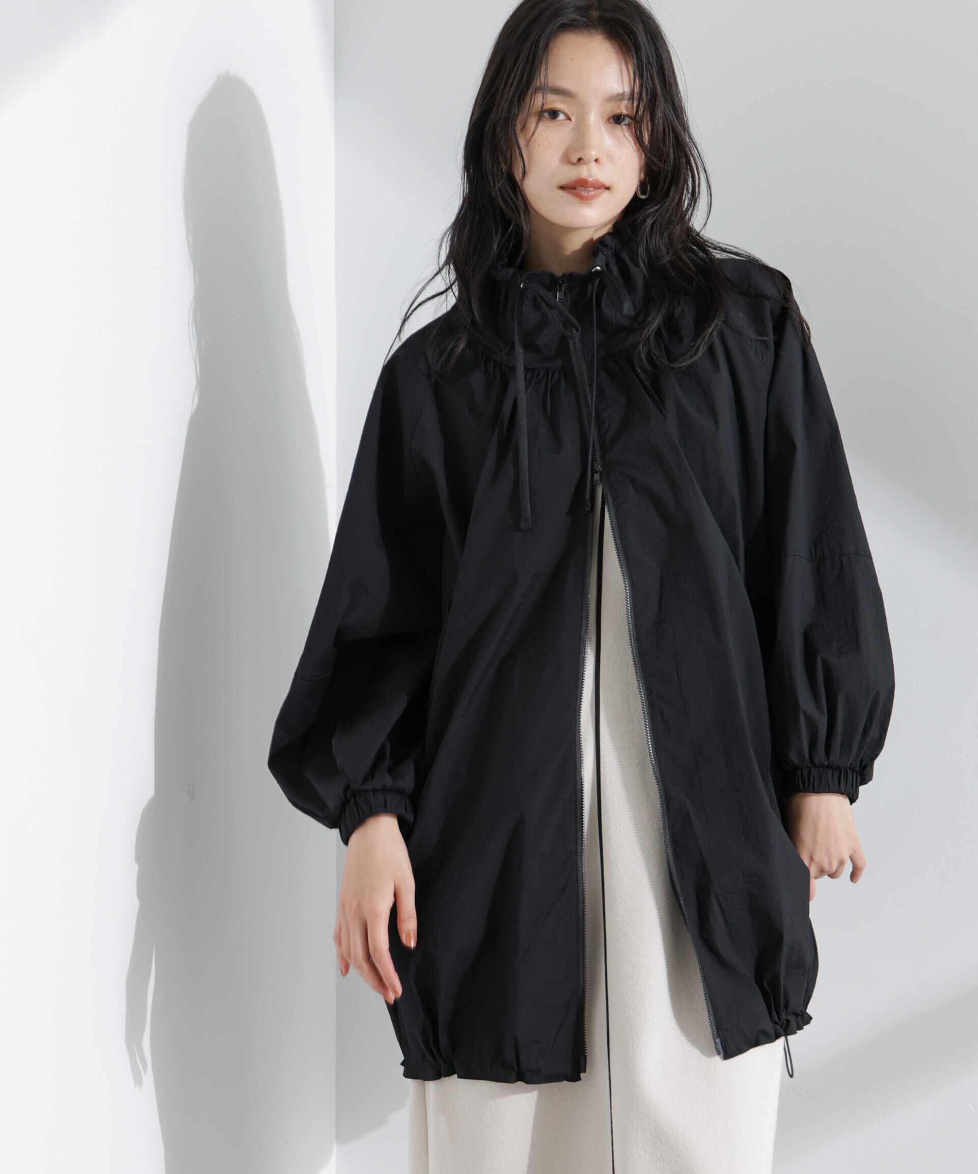 nano･universe「ナイロンワッシャーオーバーサイズライトブルゾン」|ブルゾン・スタジャン|