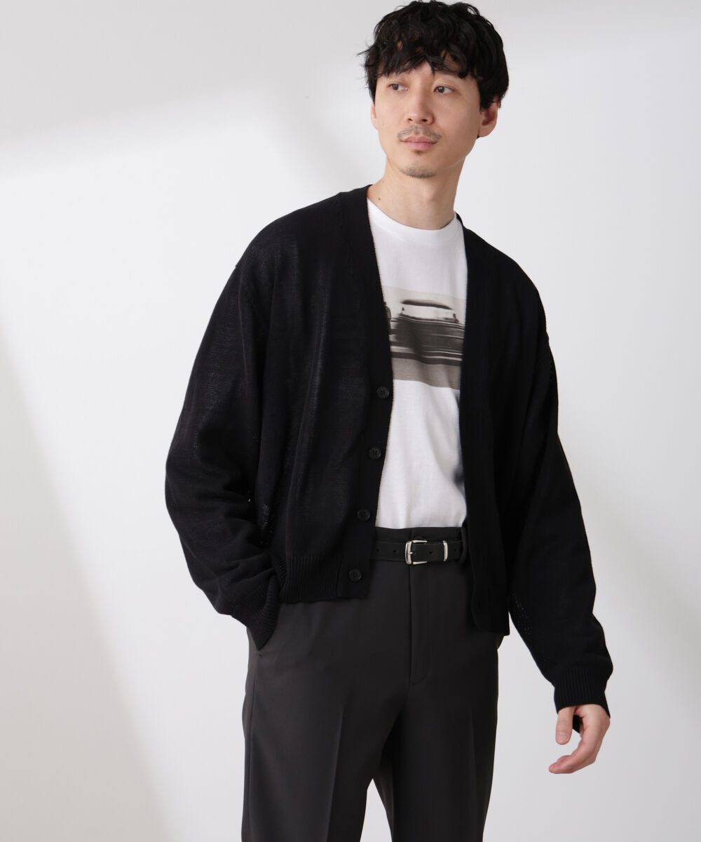 nano･universe「シアーニットカーディガン」|ニット・セーター|