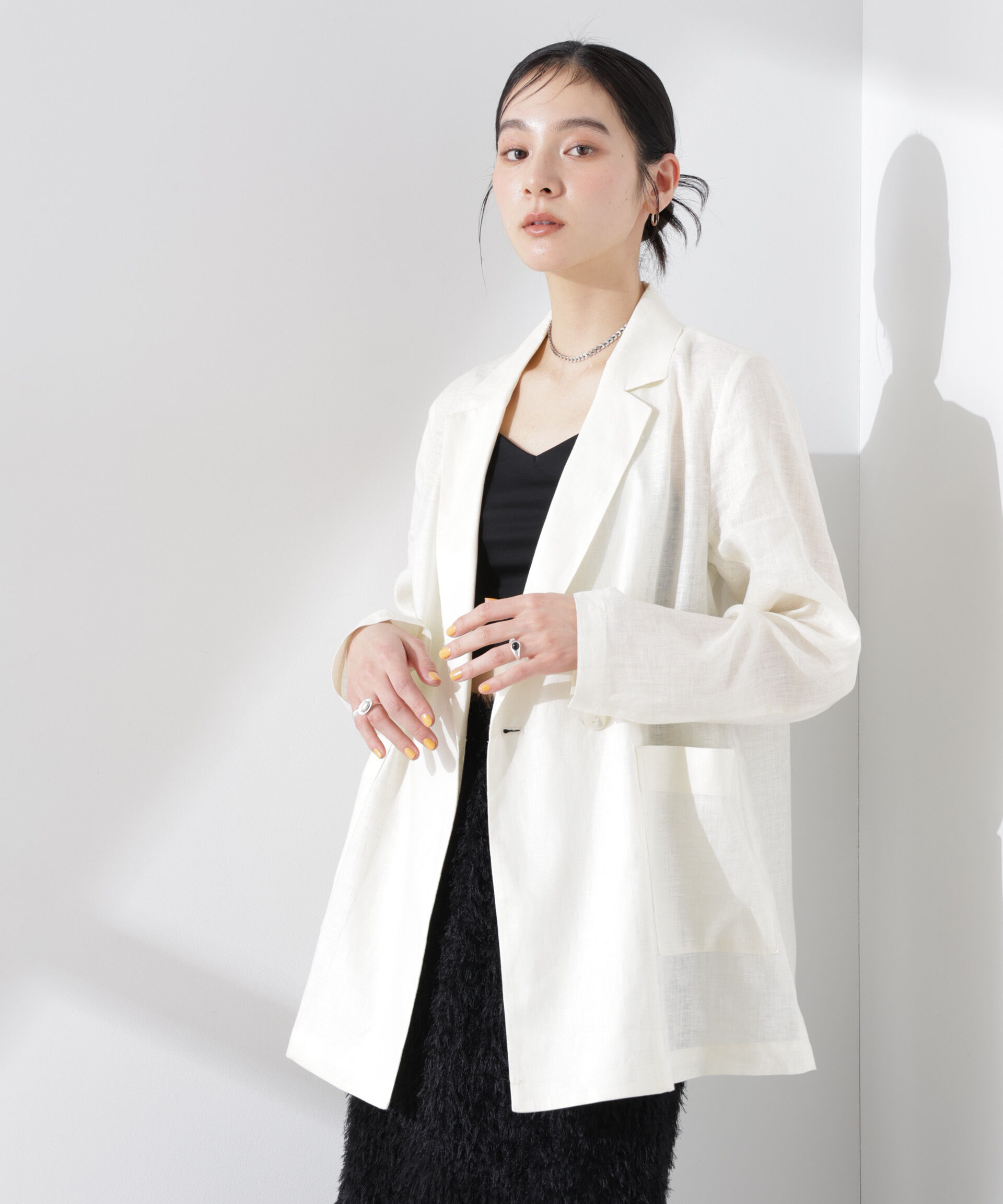 nano･universe「ヨーロピアンフラックス シアージャケット（セットアップ可）」|テーラードジャケット|