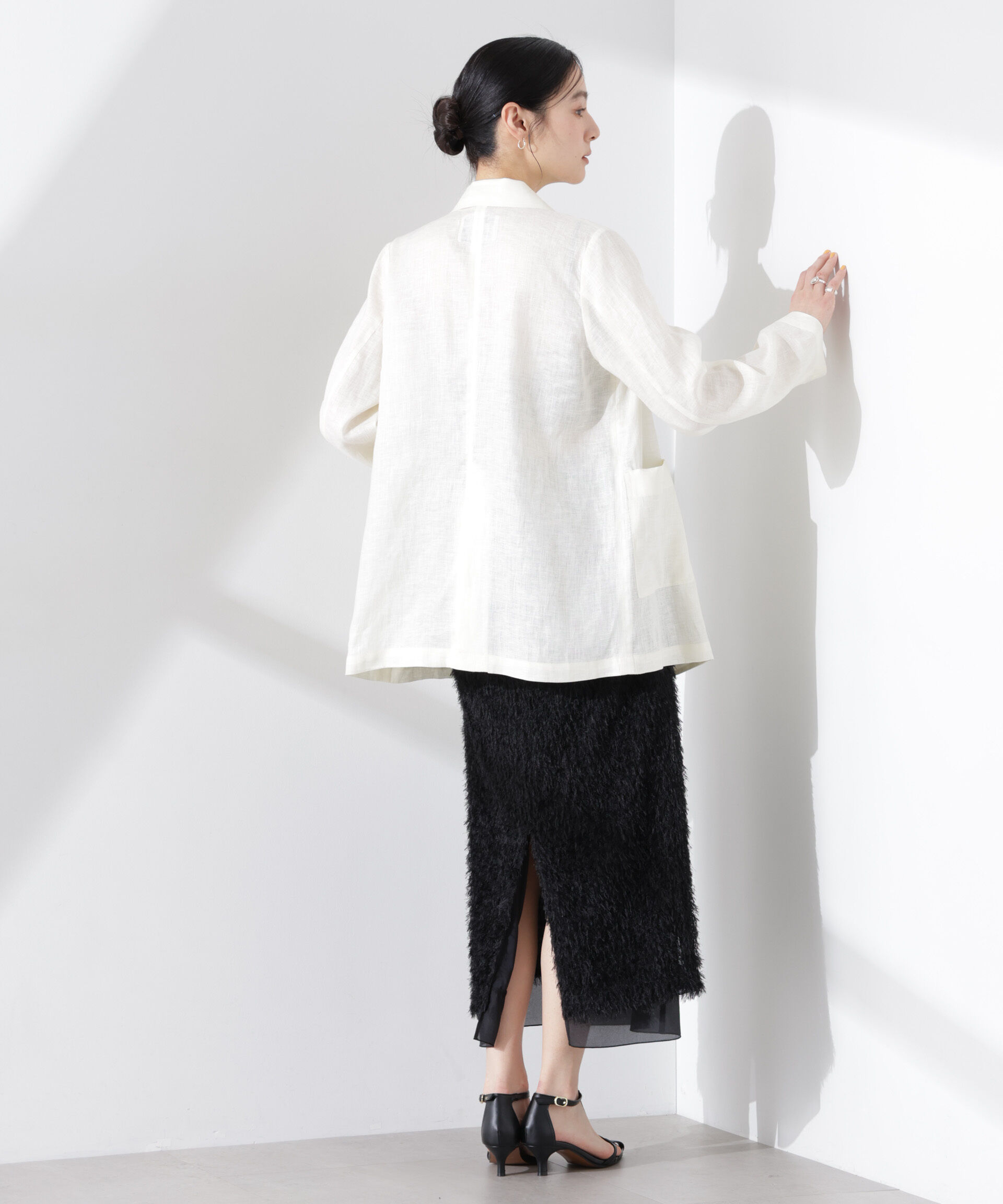 nano･universe「ヨーロピアンフラックス シアージャケット（セットアップ可）」|テーラードジャケット|