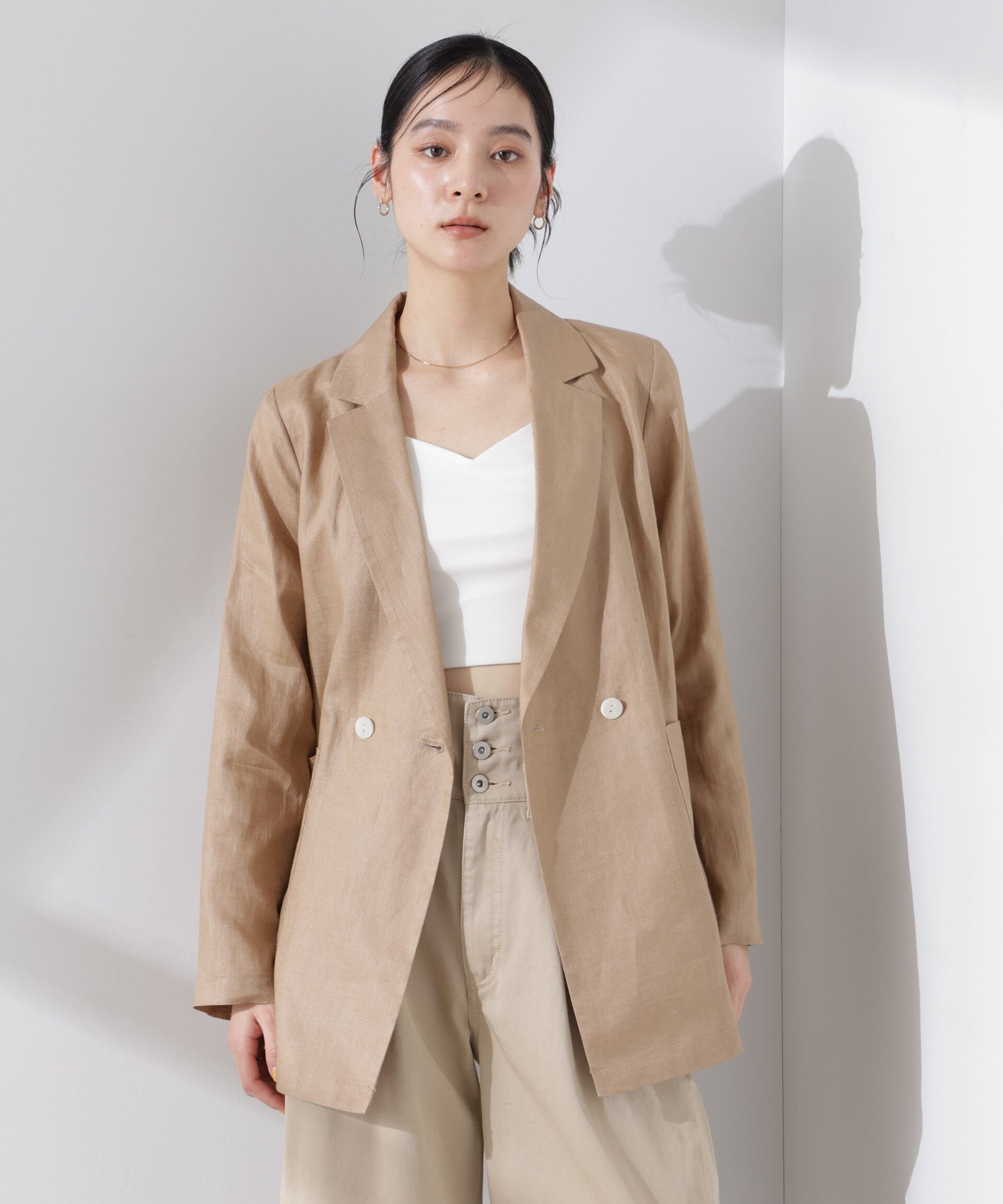 nano･universe「ヨーロピアンフラックス シアージャケット（セットアップ可）」|テーラードジャケット|