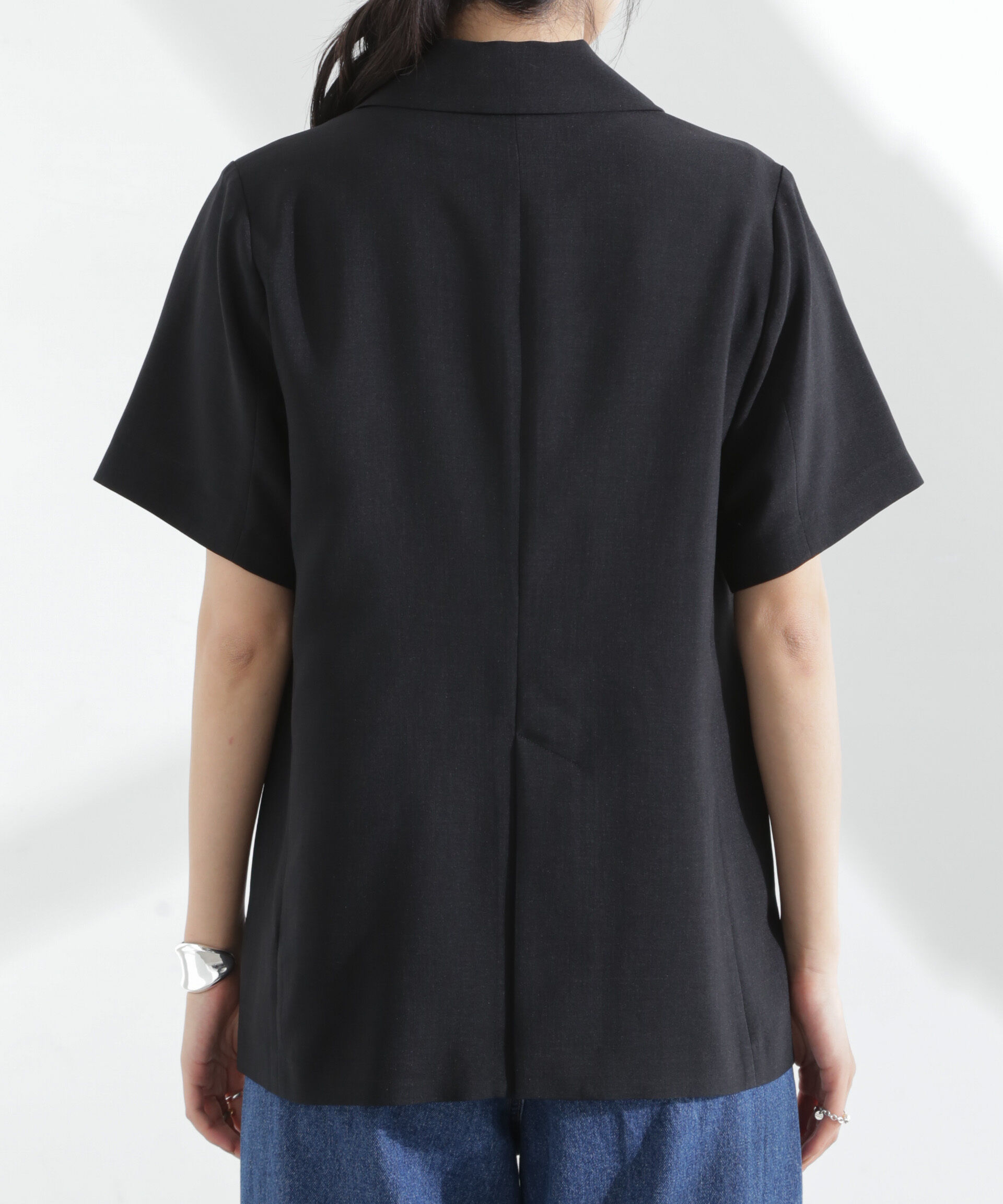 nano･universe「メランジドライ 半袖テーラードジャケット(セットアップ可)」|テーラードジャケット|