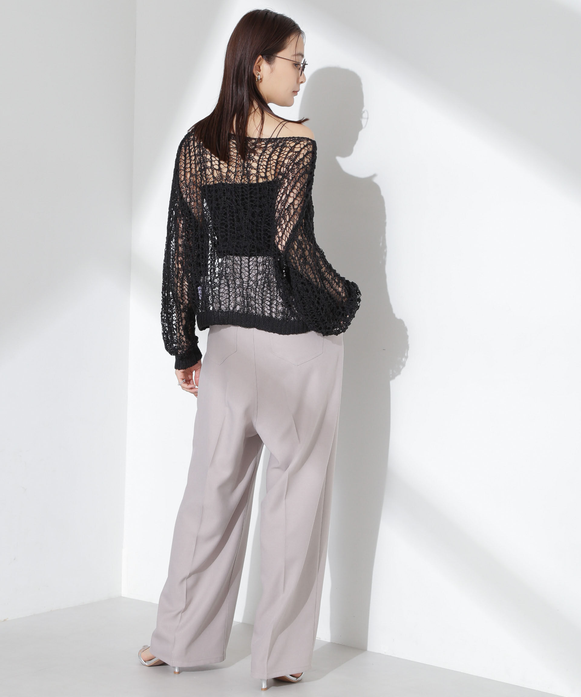 nano･universe「ツータックワイドパンツ」|チノ|