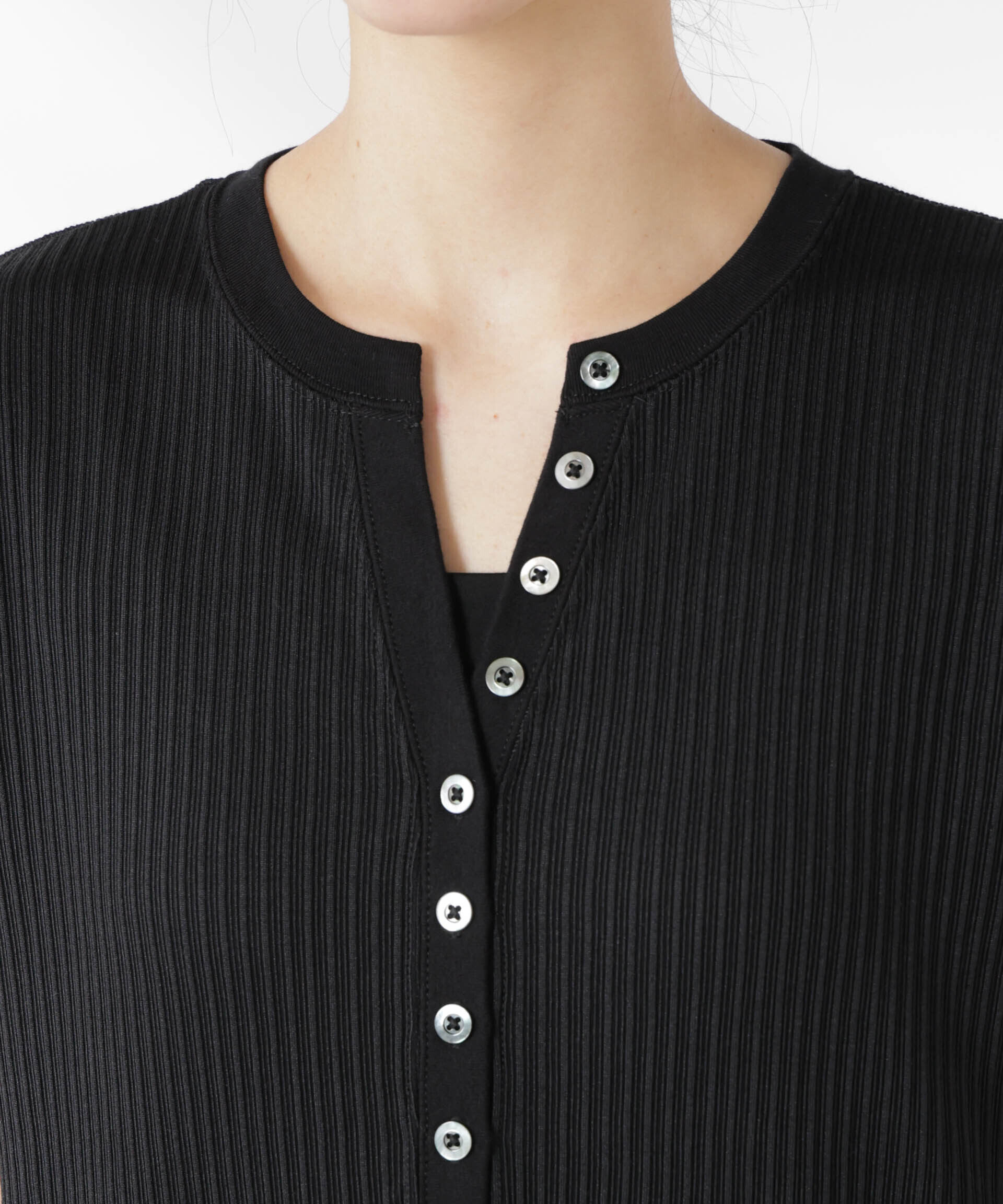 nano･universe「ヘンリーネックドライテレコワンピース」|ワンピース|