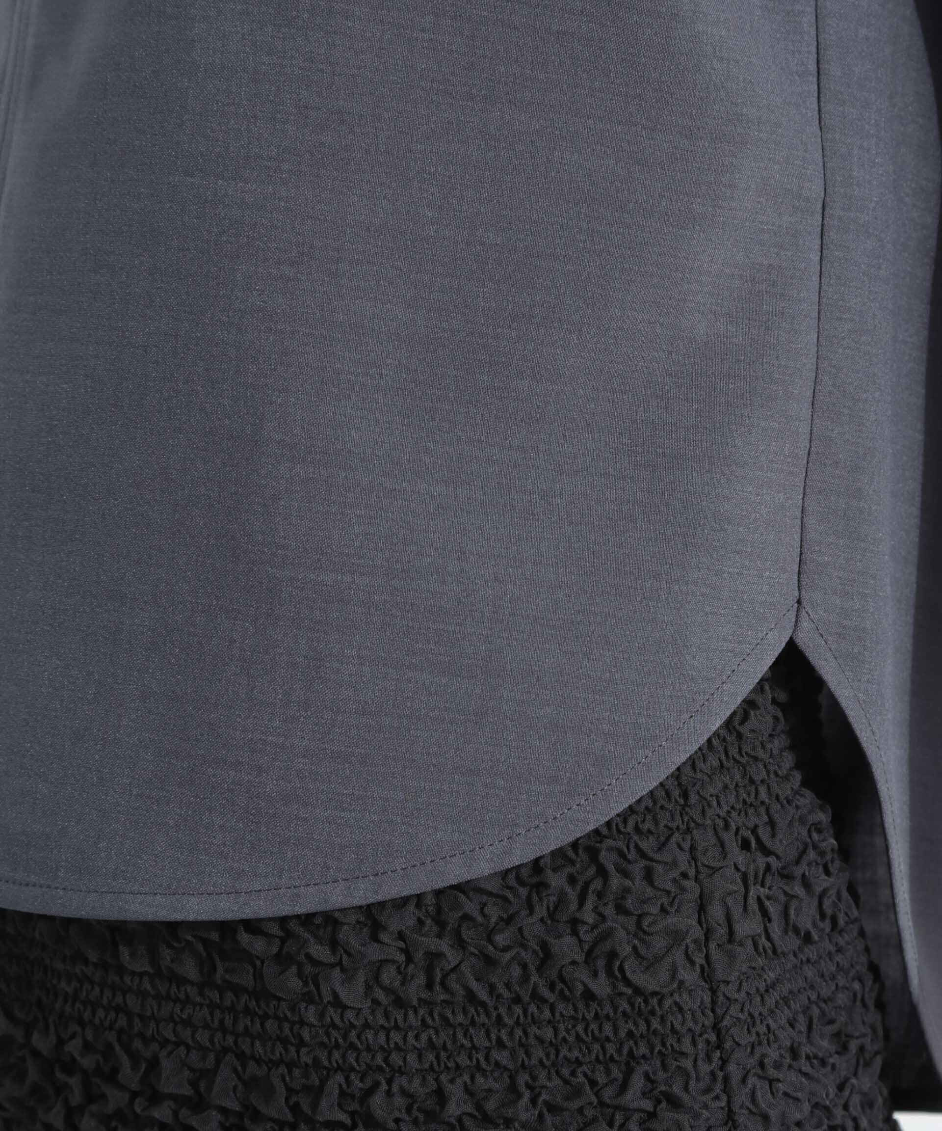 nano･universe「メランジドライ スキッパータックブラウス(セットアップ可)」|シャツ・ブラウス|