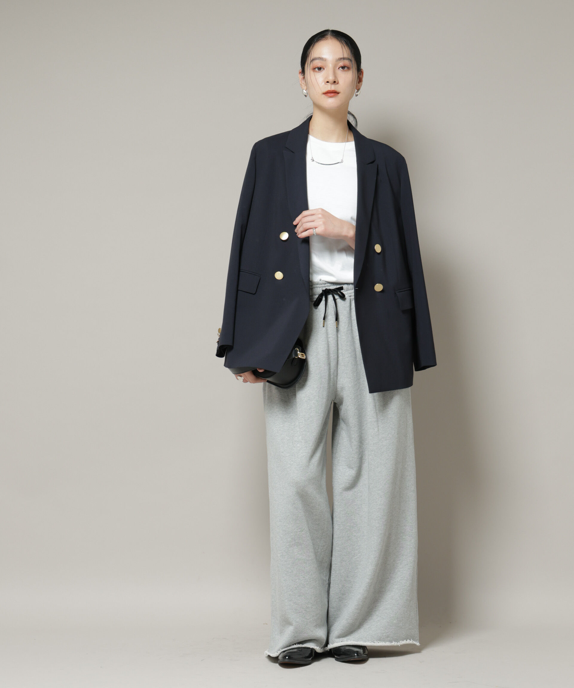 nano･universe「ボリュームワイドスウェットパンツ」|チノ|