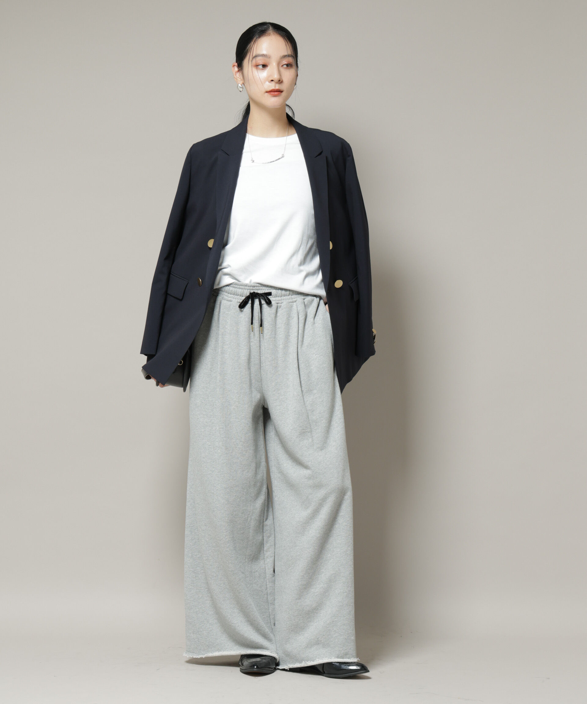 nano･universe「ボリュームワイドスウェットパンツ」|チノ|